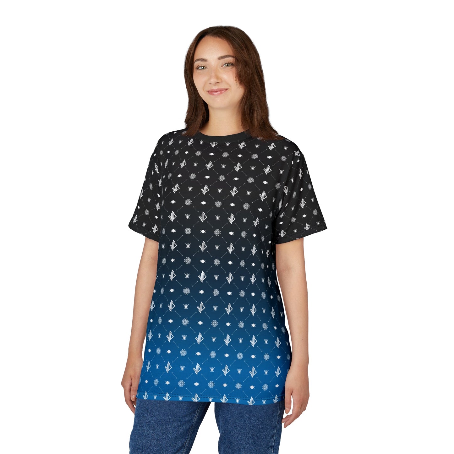 Gradient Masonic Unisex Tee - Unique Cut & Sew Shirt for Freemason Enthusiasts Printify