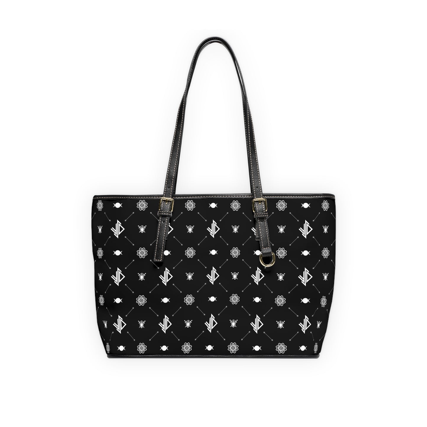 Chic Triple Moon PU Leather Shoulder Bag with Modern Pattern