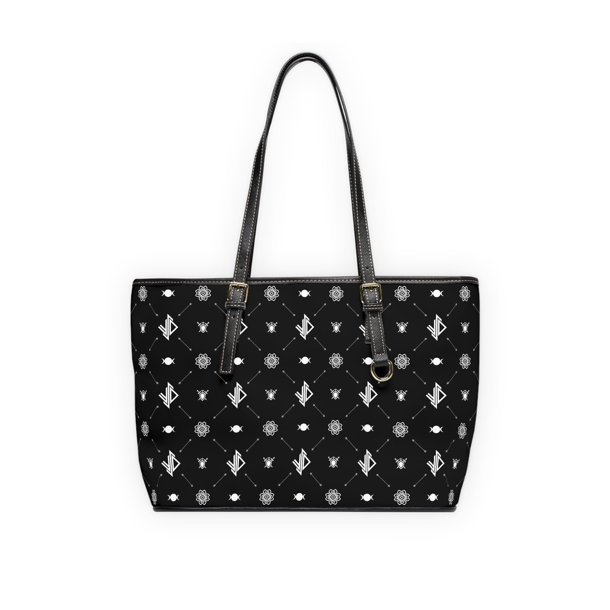 Chic Triple Moon PU Leather Shoulder Bag with Modern Pattern - Verdine Daniels