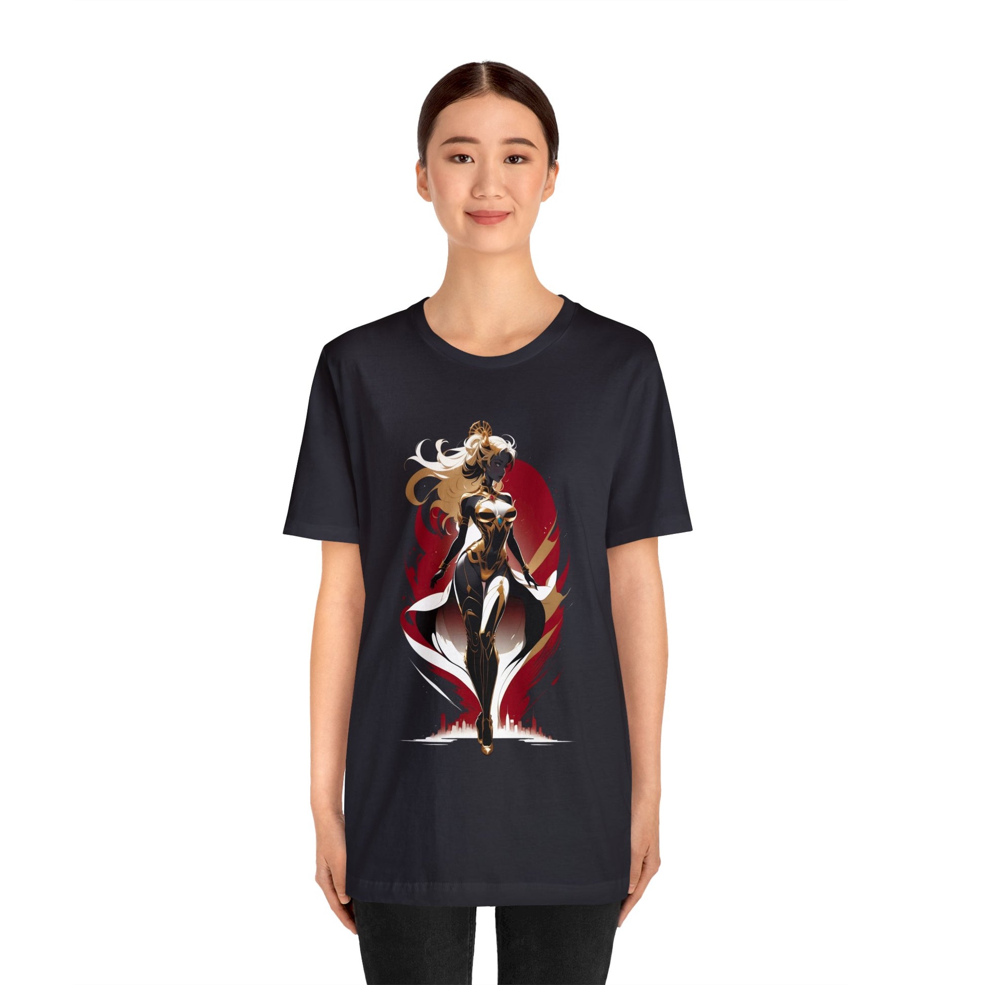 Kǎtōng Piàn - Mecha Girl Collection - Lucy - Unisex Jersey Short Sleeve Tee Printify