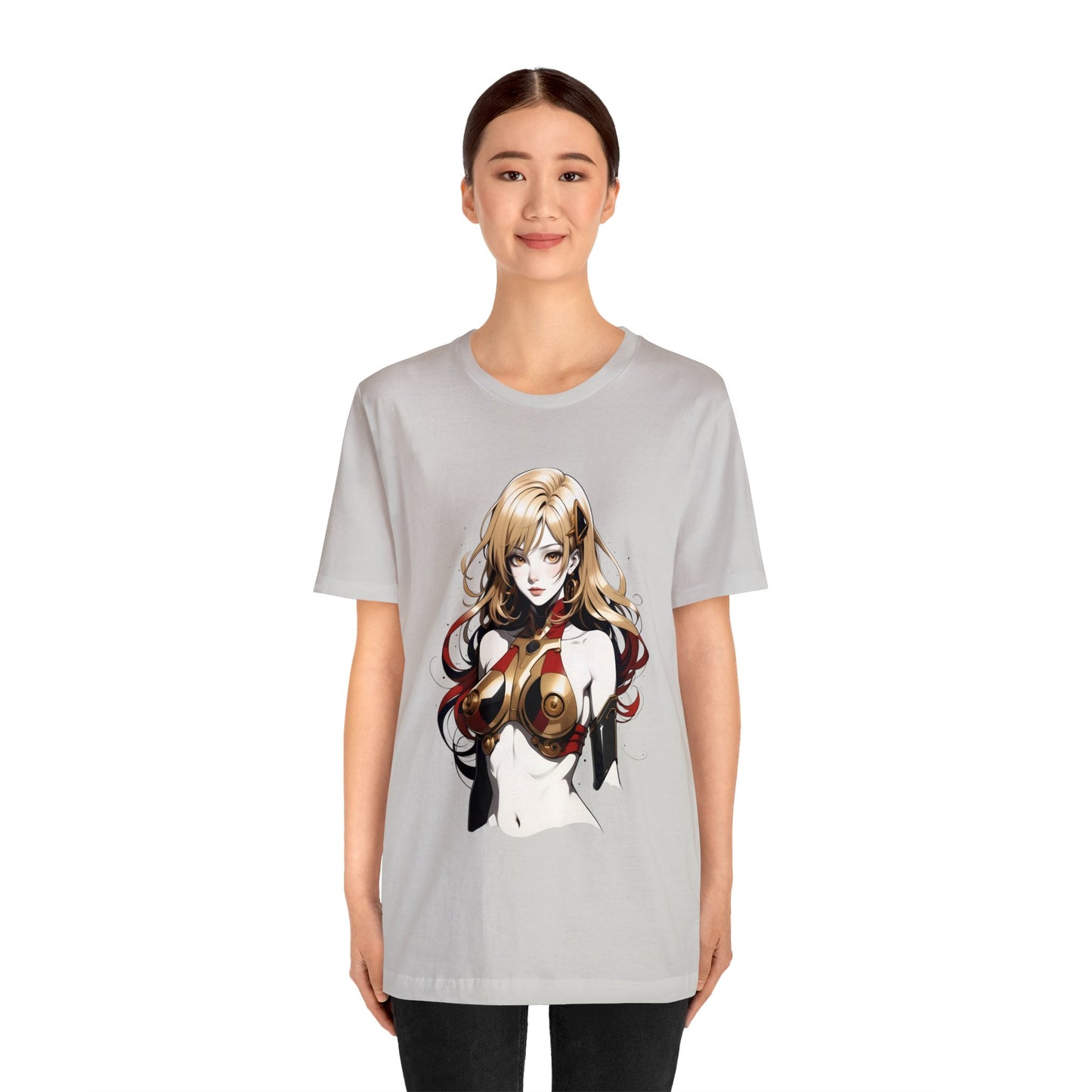 Kǎtōng Piàn - Mecha Girl Collection - Evelyn - Unisex Jersey Short Sleeve Tee Printify