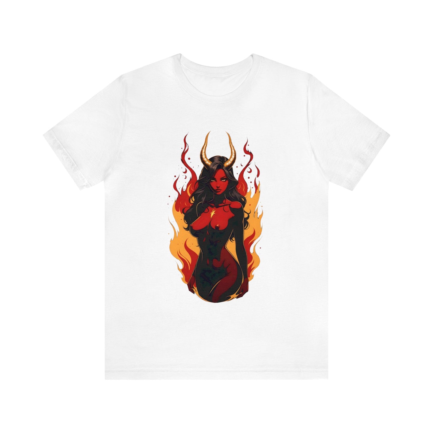 Kǎtōng Piàn - Devil Woman Collection - Ebony - Unisex Jersey Short Sleeve Tee Printify