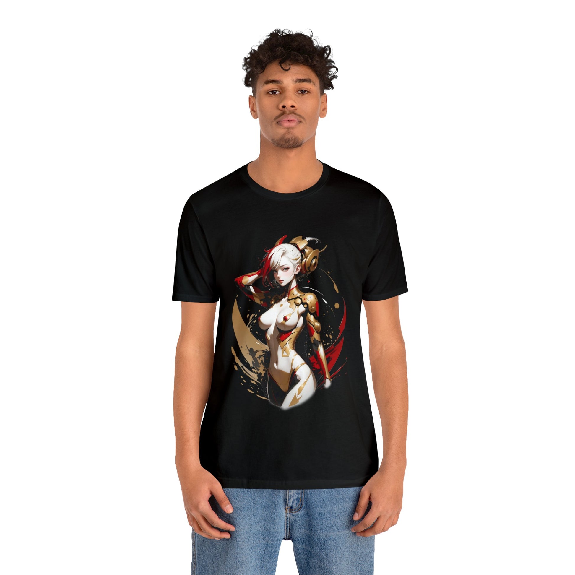 Kǎtōng Piàn - Mecha Girl Collection - Ruby - Unisex Jersey Short Sleeve Tee Printify