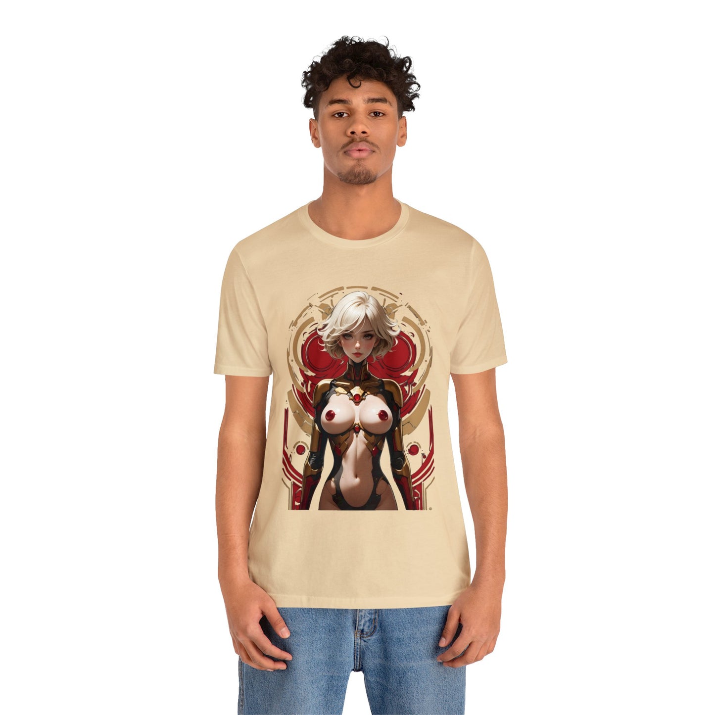 Kǎtōng Piàn - Mecha Girl Collection - Chloe - Unisex Jersey Short Sleeve Tee Printify