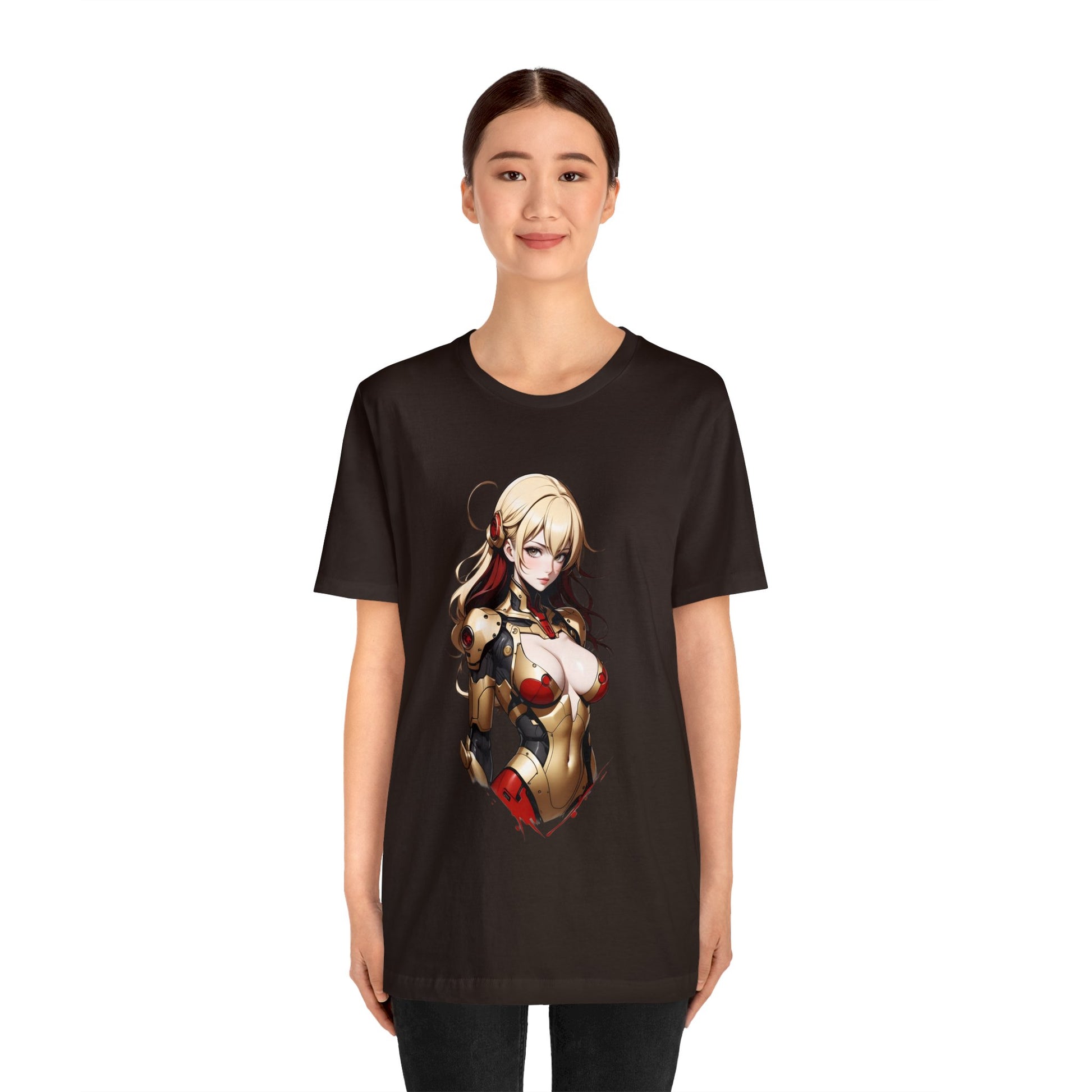 Kǎtōng Piàn - Mecha Girl Collection - Leah - Unisex Jersey Short Sleeve Tee Printify