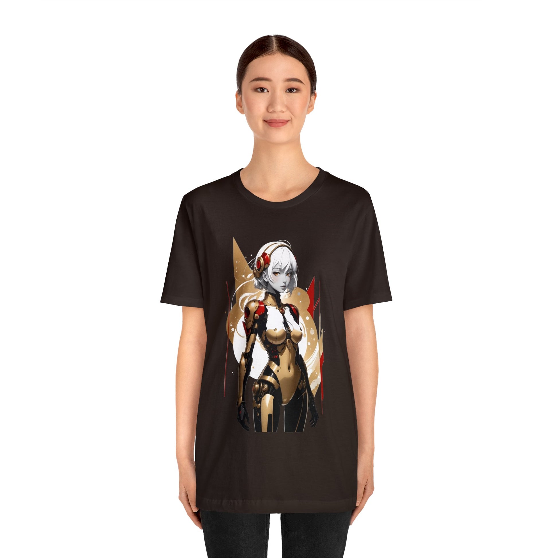 Kǎtōng Piàn - Mecha Girl Collection - Ella - Unisex Jersey Short Sleeve Tee Printify