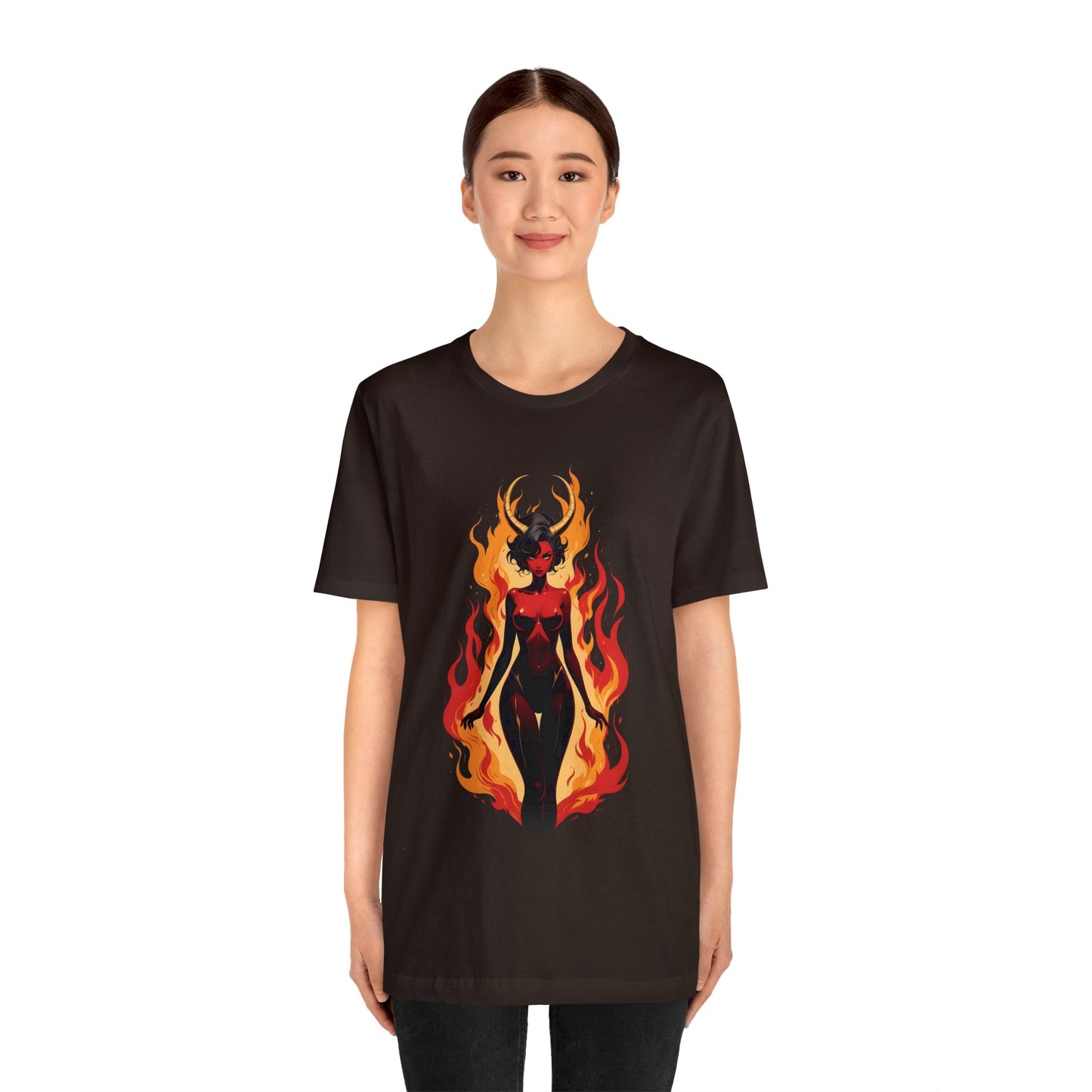 Kǎtōng Piàn - Devil Woman Collection - Drusilla - Unisex Jersey Short Sleeve Tee Printify