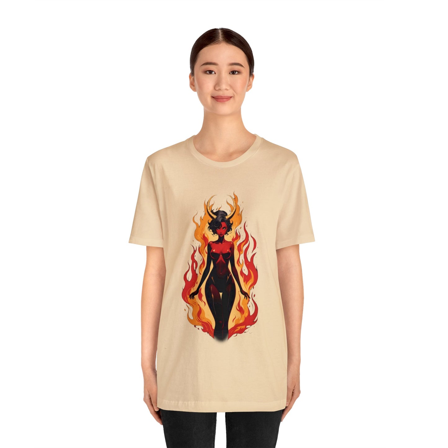 Kǎtōng Piàn - Devil Woman Collection - Drusilla - Unisex Jersey Short Sleeve Tee Printify