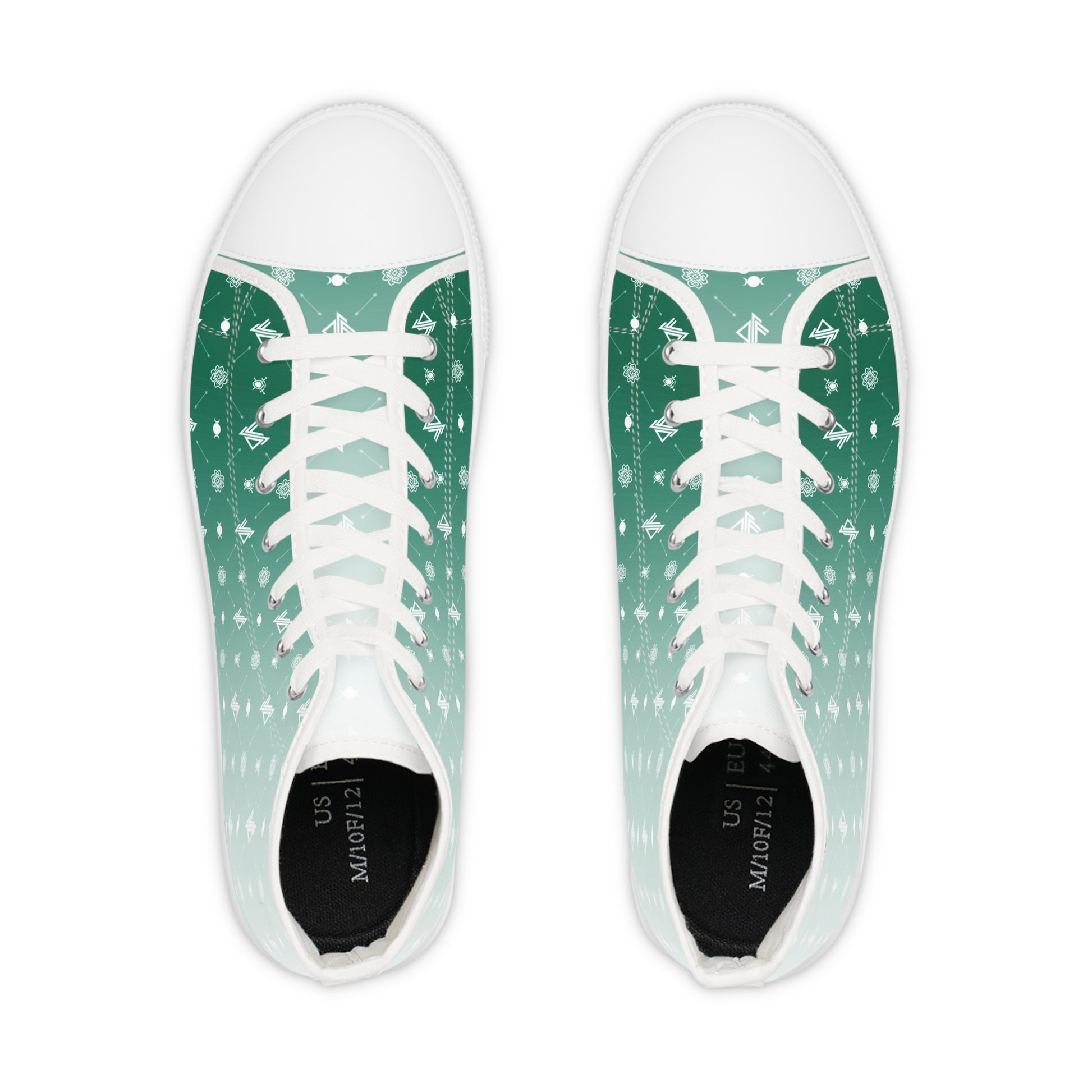 Stylish Green Gradient High Top Sneakers for Trendsetters - Verdine Daniels