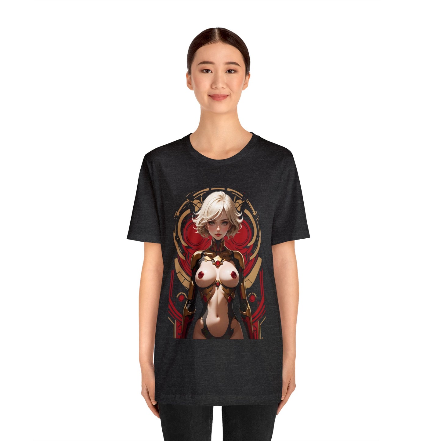 Kǎtōng Piàn - Mecha Girl Collection - Chloe - Unisex Jersey Short Sleeve Tee Printify