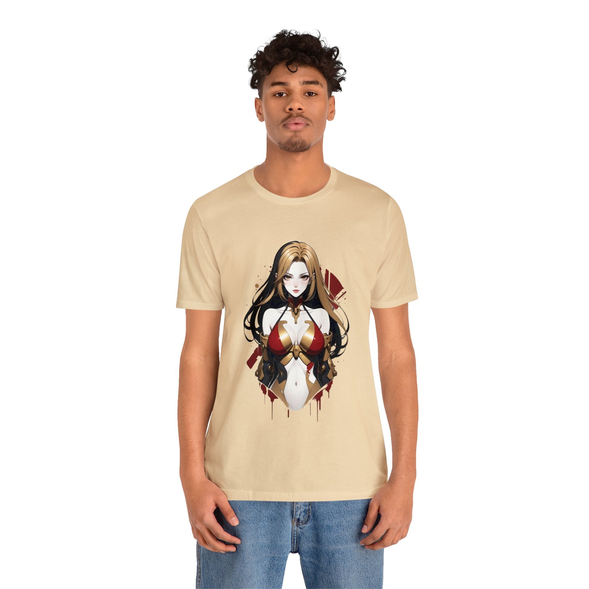 Kǎtōng Piàn - Mecha Girl Collection - Emma - Unisex Jersey Short Sleeve Tee Printify