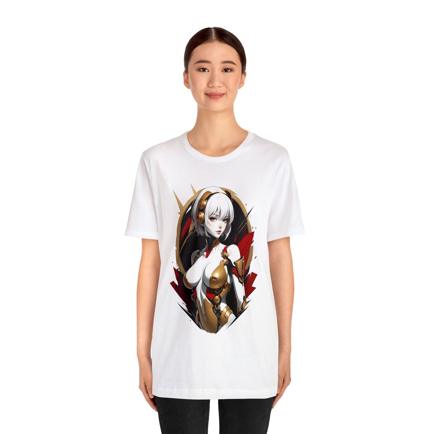 Kǎtōng Piàn - Mecha Girl Collection - Iris - Unisex Jersey Short Sleeve Tee Printify