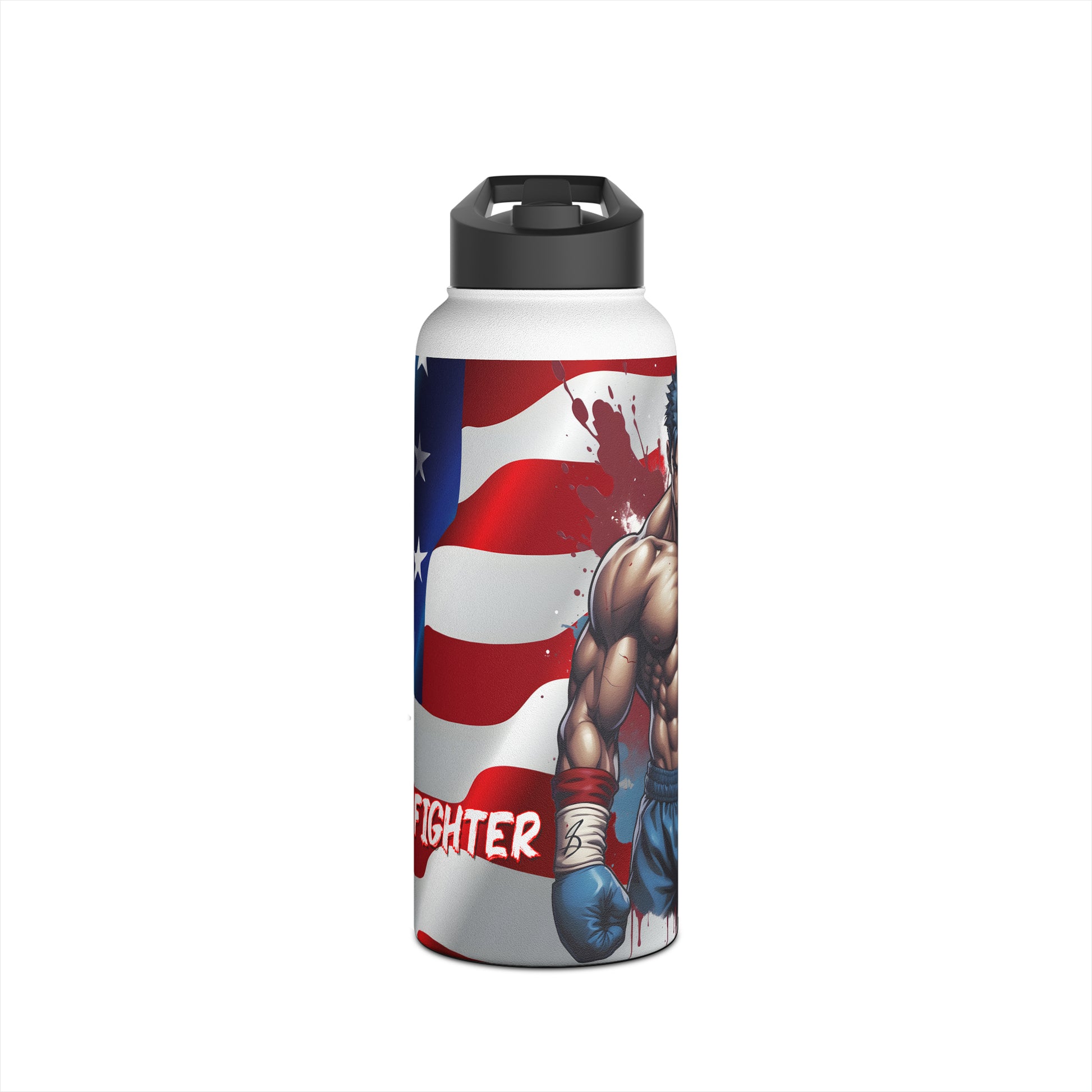 Kǎtōng Piàn - Prized Fighter Collection - America - 007 - Stainless Steel Water Bottle, Standard Lid - Verdine Daniels
