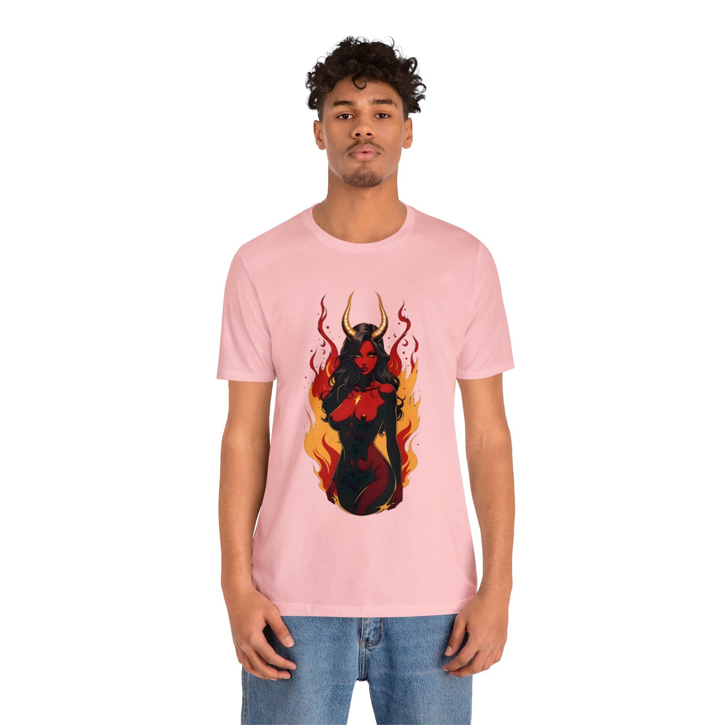 Kǎtōng Piàn - Devil Woman Collection - Ebony - Unisex Jersey Short Sleeve Tee Printify