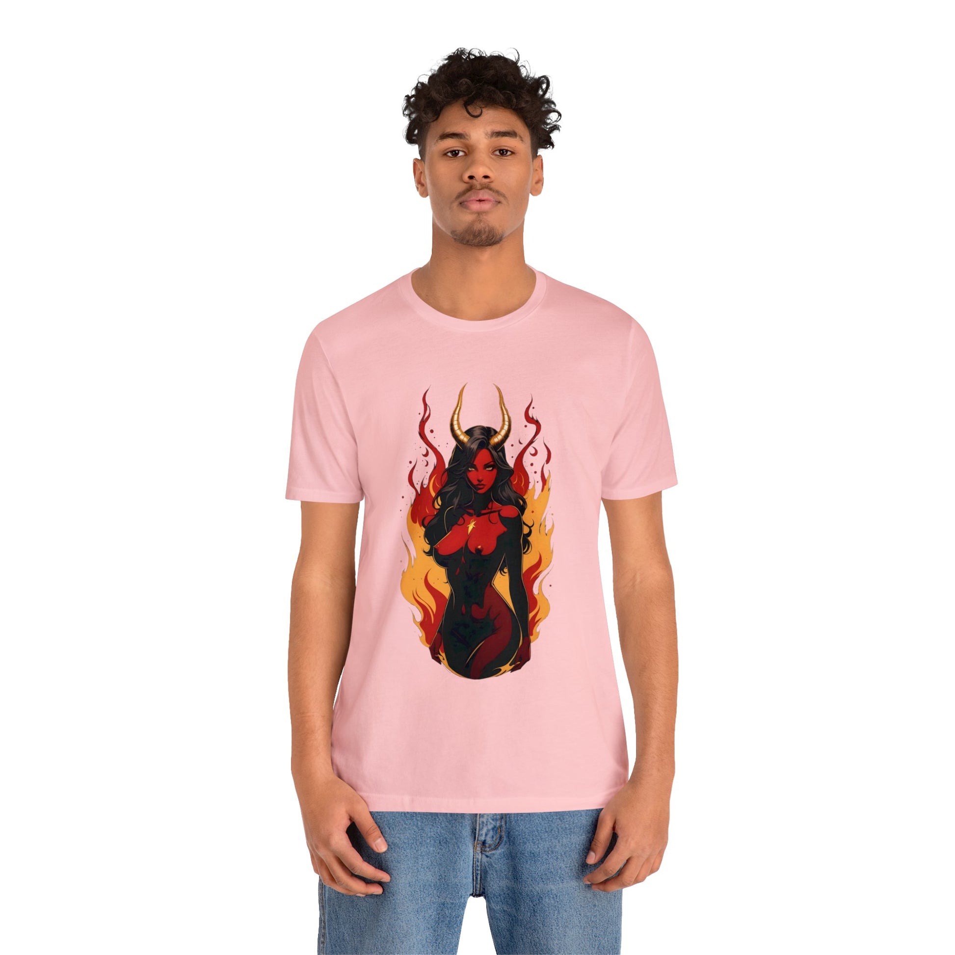 Kǎtōng Piàn - Devil Woman Collection - Ebony - Unisex Jersey Short Sleeve Tee Printify
