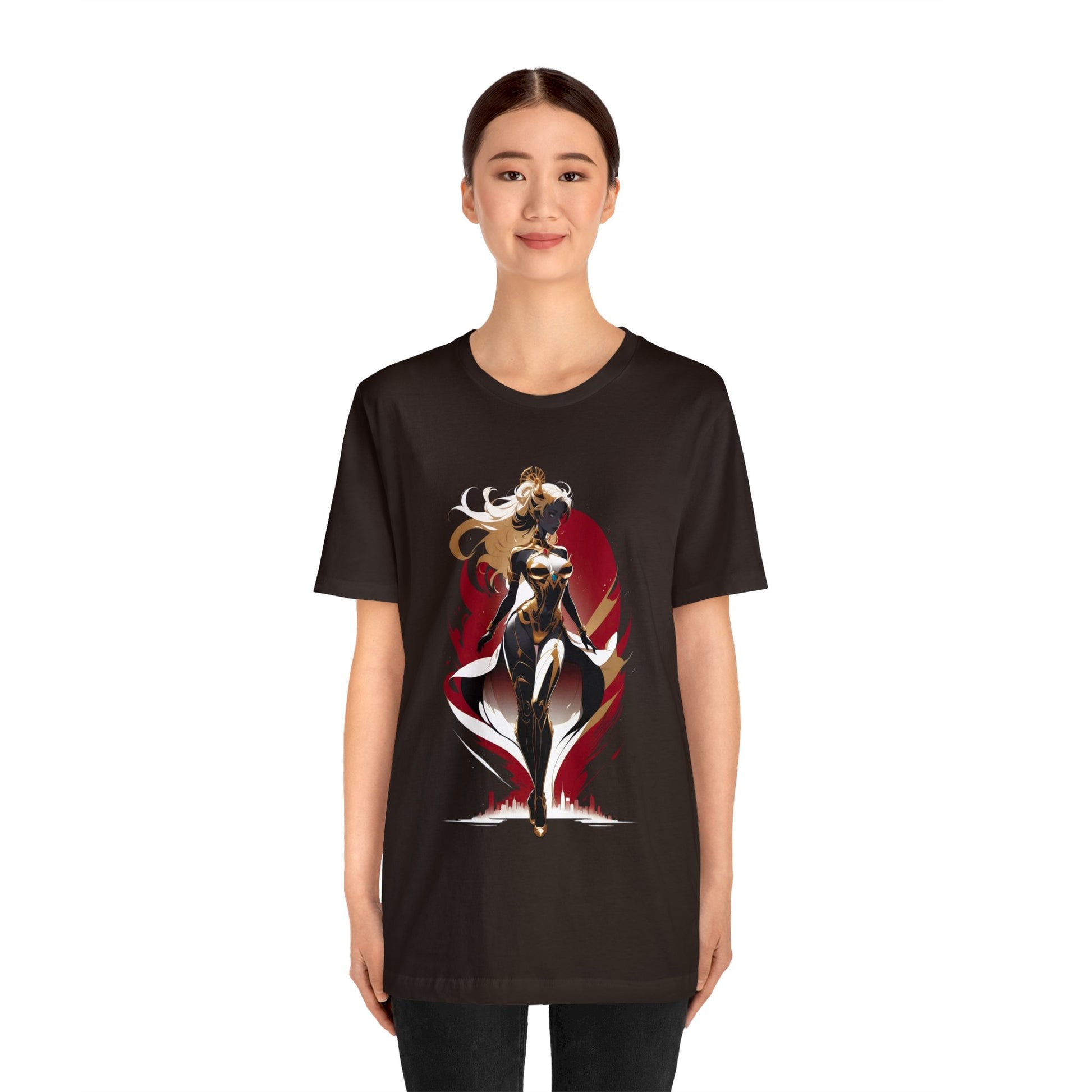 Kǎtōng Piàn - Mecha Girl Collection - Lucy - Unisex Jersey Short Sleeve Tee Printify