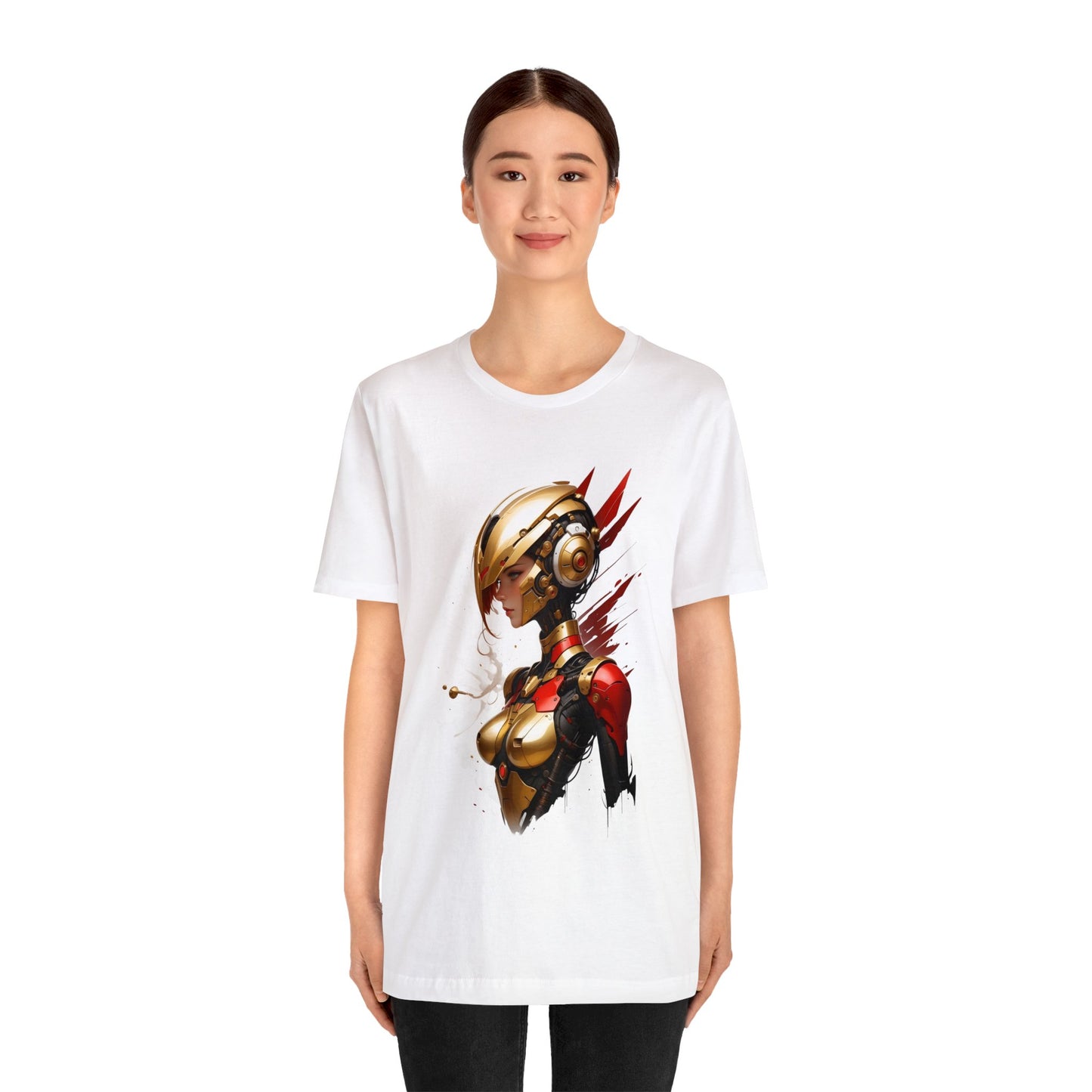 Kǎtōng Piàn - Mecha Girl Collection - Isabella - Unisex Jersey Short Sleeve Tee Printify