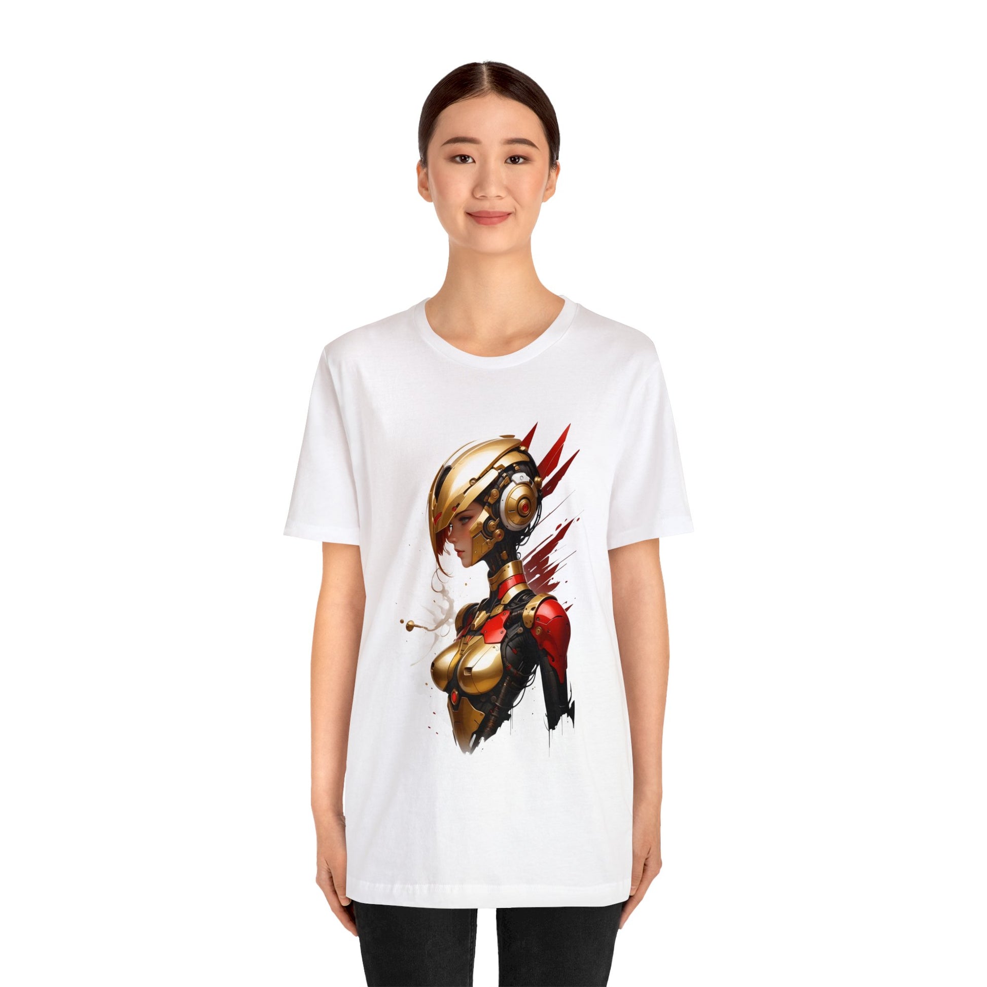 Kǎtōng Piàn - Mecha Girl Collection - Isabella - Unisex Jersey Short Sleeve Tee Printify