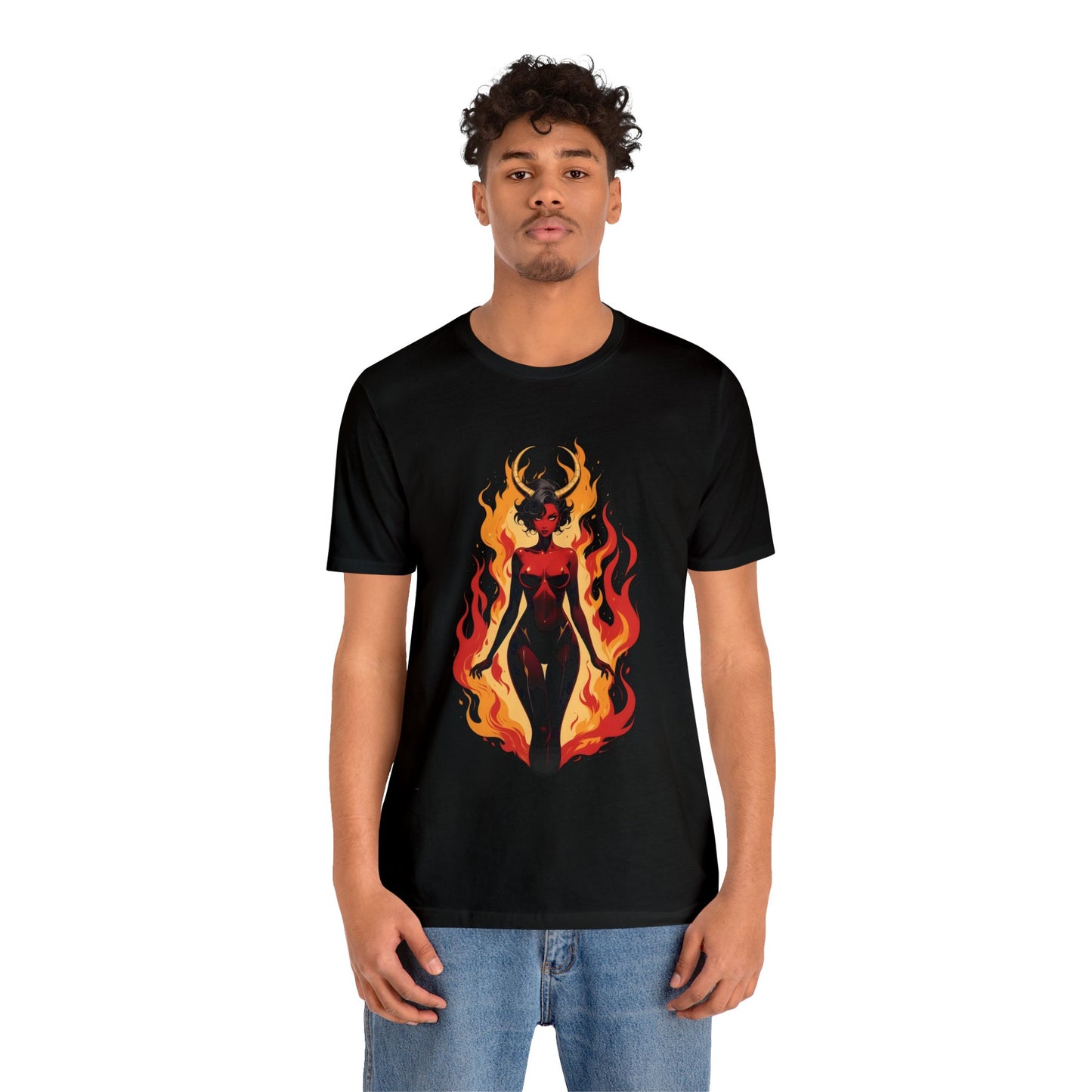 Kǎtōng Piàn - Devil Woman Collection - Drusilla - Unisex Jersey Short Sleeve Tee Printify