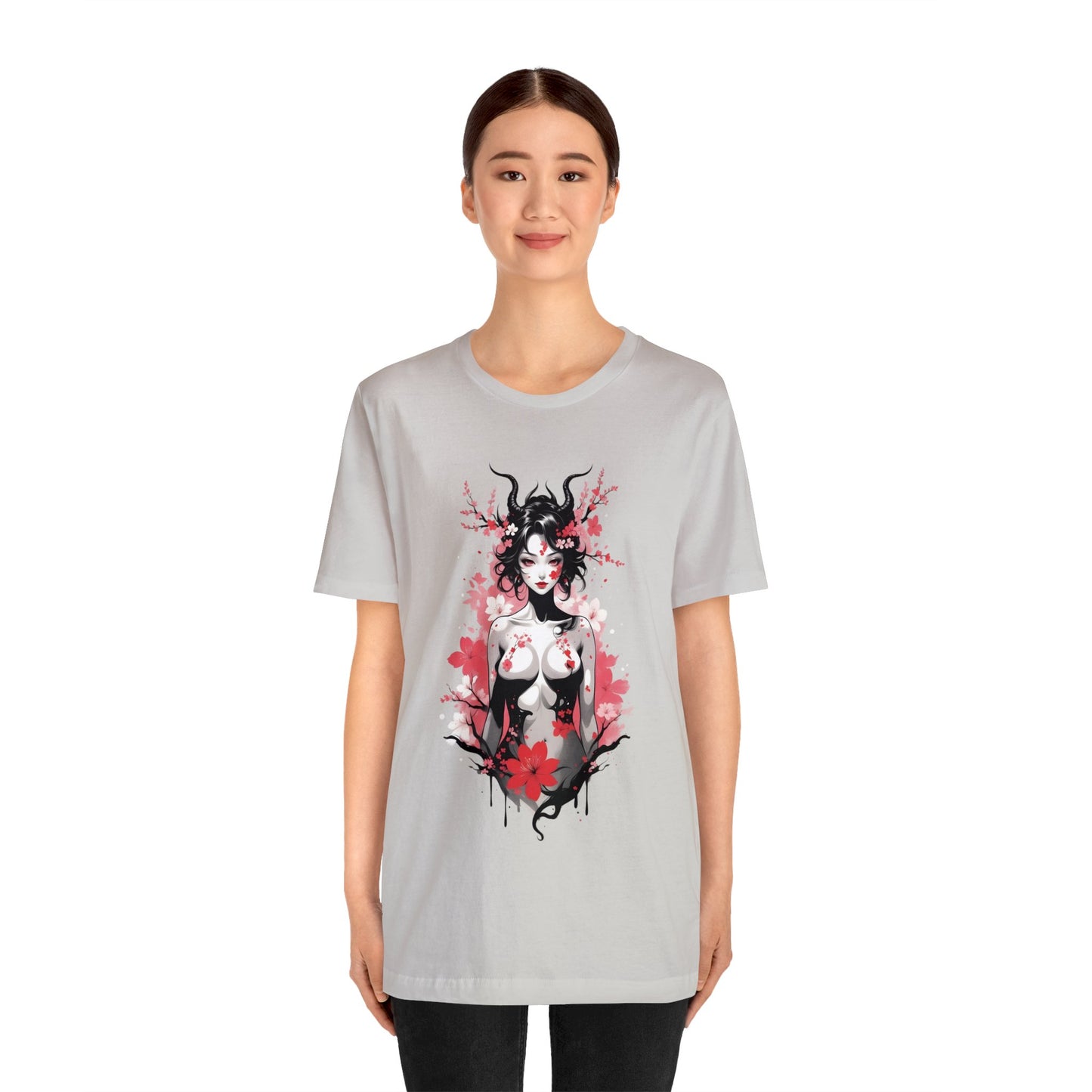 Kǎtōng Piàn - Oni Collection - Hannya - Unisex Jersey Short Sleeve Tee Printify