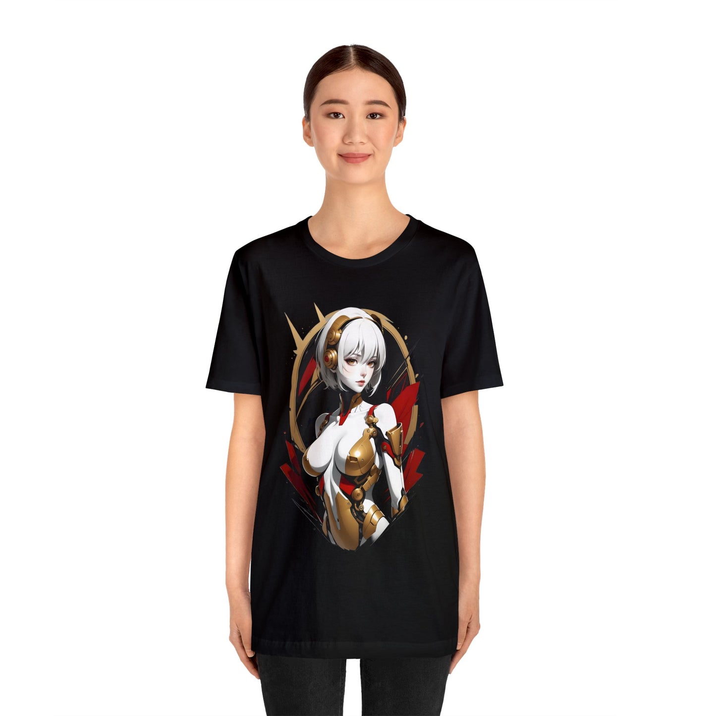 Kǎtōng Piàn - Mecha Girl Collection - Iris - Unisex Jersey Short Sleeve Tee Printify
