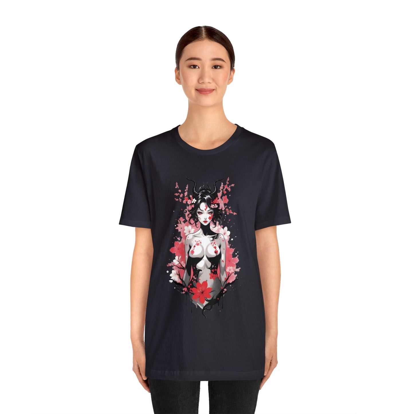 Kǎtōng Piàn - Oni Collection - Hannya - Unisex Jersey Short Sleeve Tee Printify