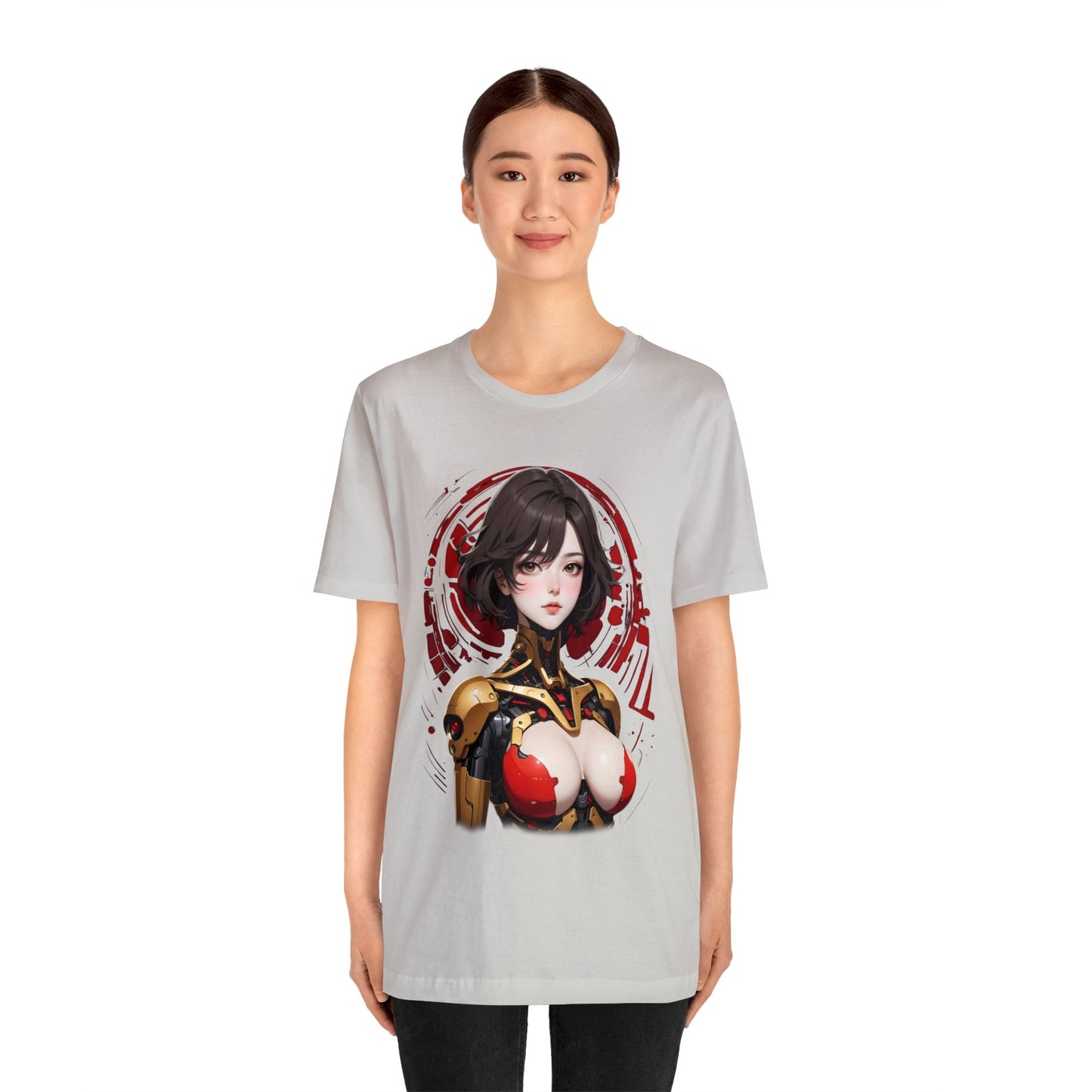 Kǎtōng Piàn - Mecha Girl Collection - Willow - Unisex Jersey Short Sleeve Tee Printify
