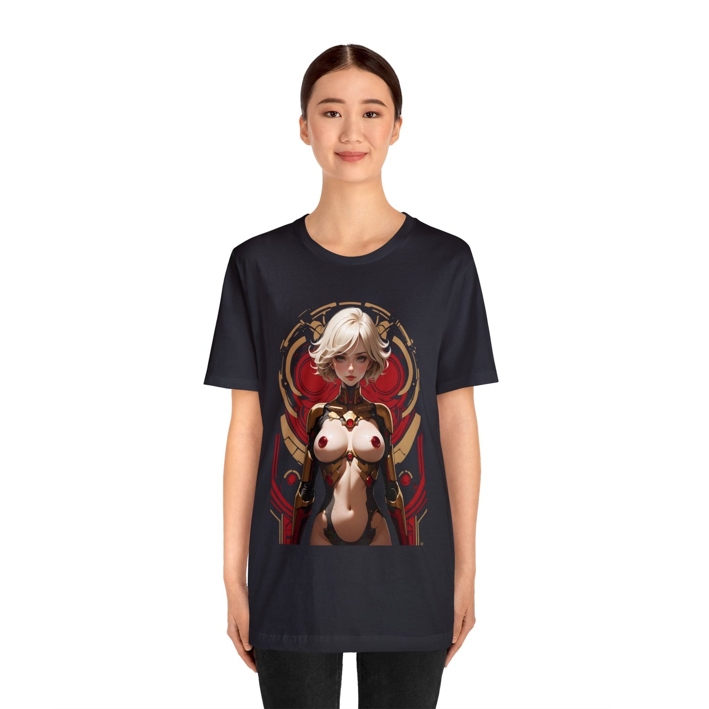 Kǎtōng Piàn - Mecha Girl Collection - Chloe - Unisex Jersey Short Sleeve Tee Printify