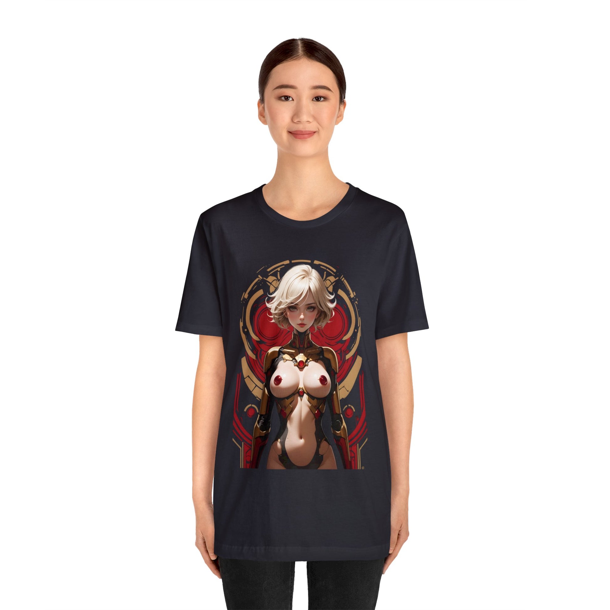 Kǎtōng Piàn - Mecha Girl Collection - Chloe - Unisex Jersey Short Sleeve Tee Printify