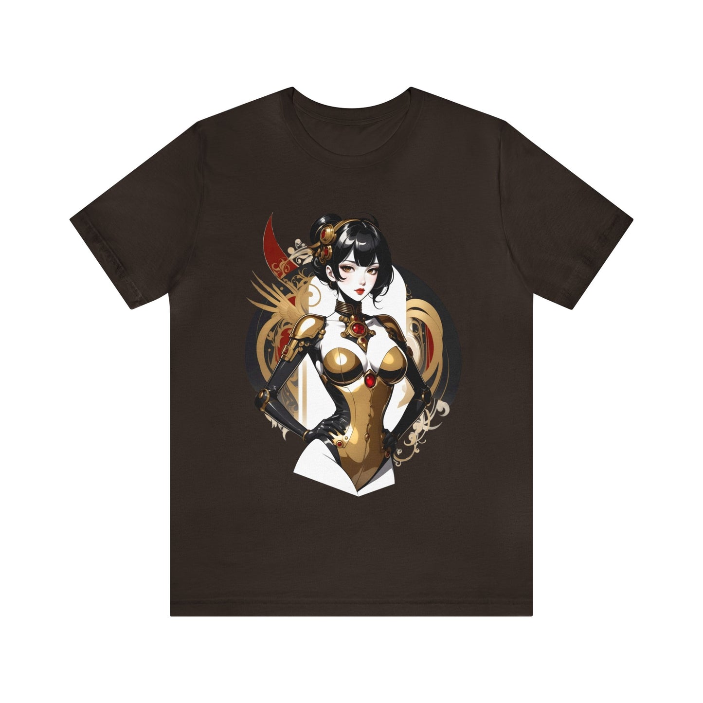 Kǎtōng Piàn - Mecha Girl Collection - Olivia - Unisex Jersey Short Sleeve Tee Printify