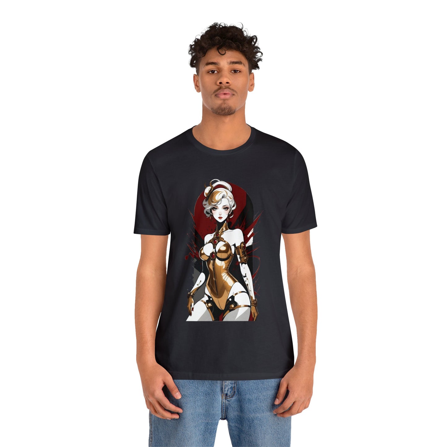 Kǎtōng Piàn - Mecha Girl Collection - Violet - Unisex Jersey Short Sleeve Tee Printify