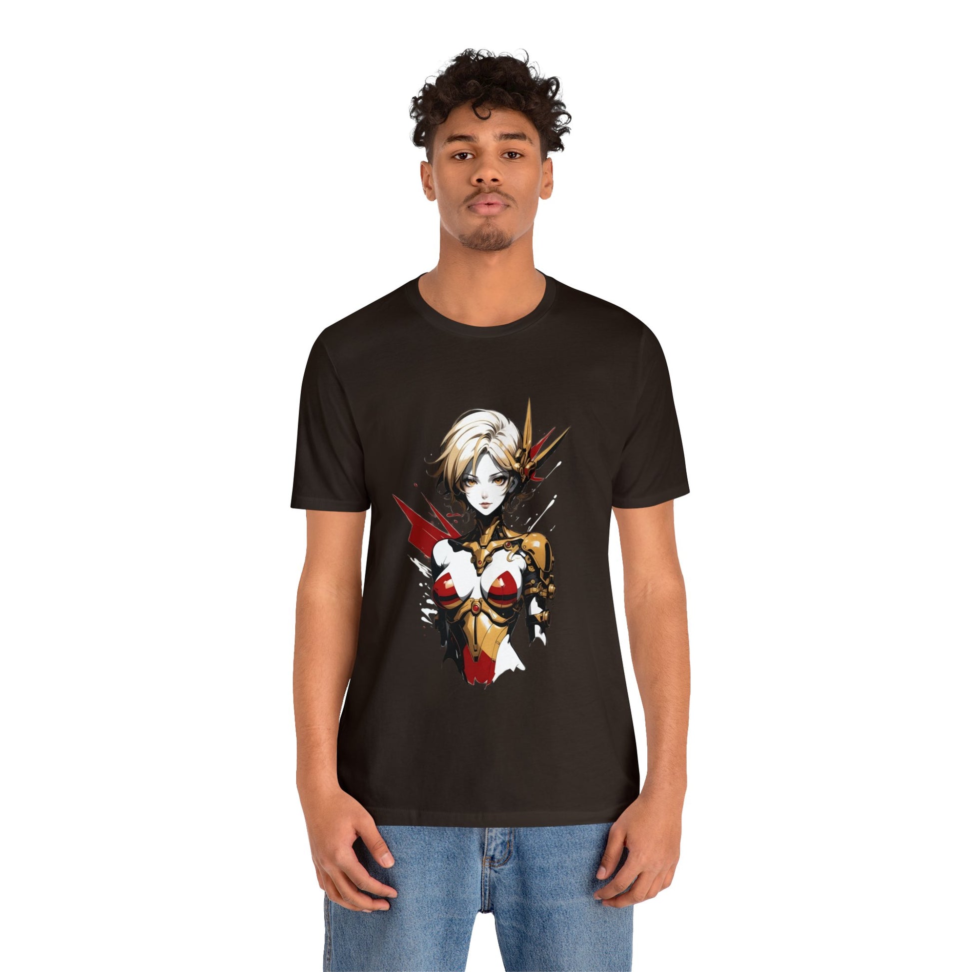 Kǎtōng Piàn - Mecha Girl Collection - Scarlett - Unisex Jersey Short Sleeve Tee Printify