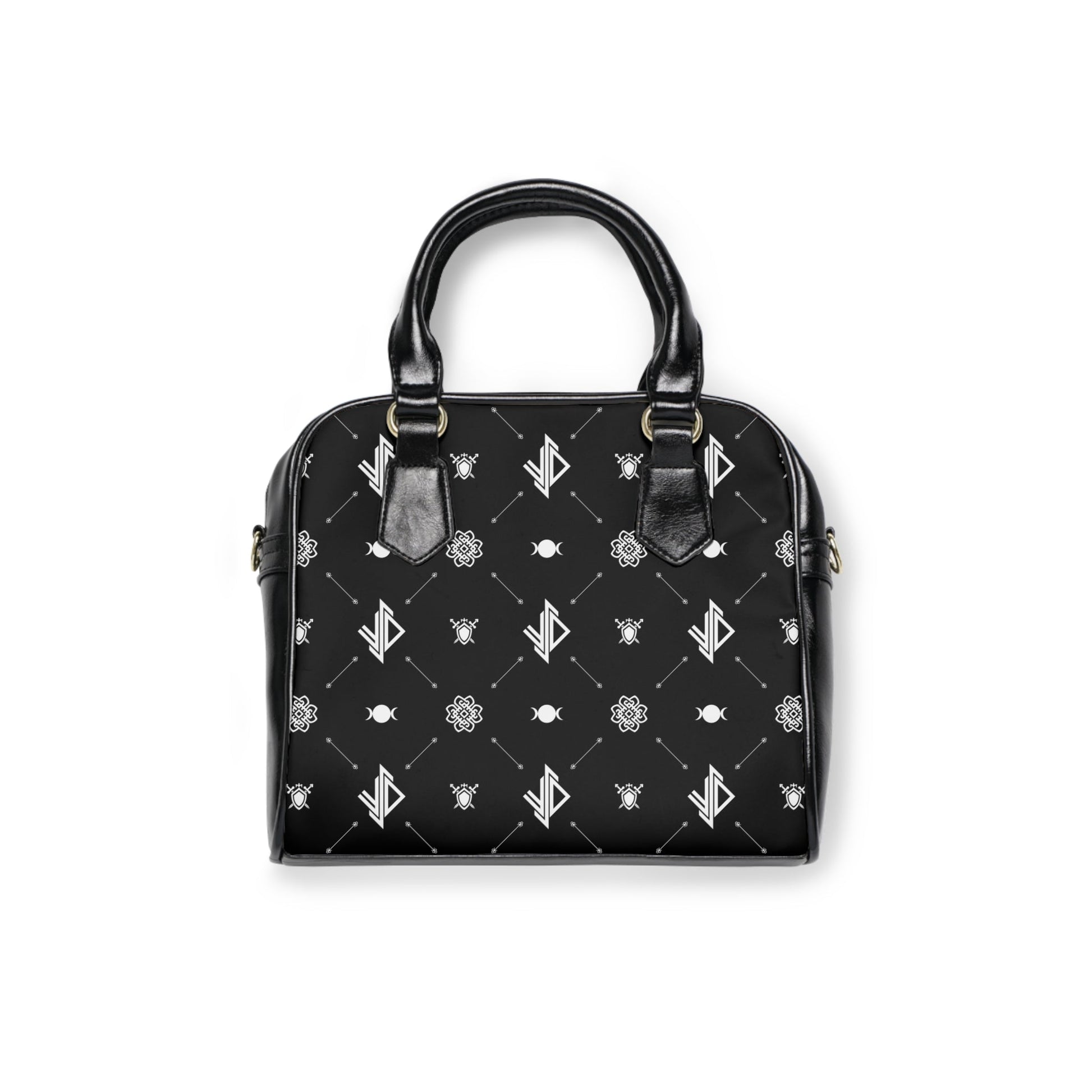 Chic Black Triple Moon Shoulder Handbag - Stylish Tote for Everyday Use Printify