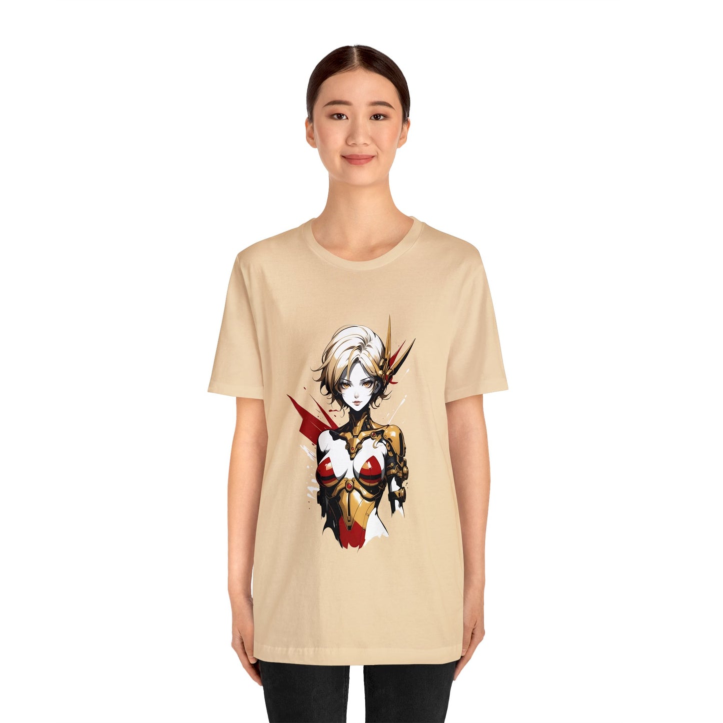 Kǎtōng Piàn - Mecha Girl Collection - Scarlett - Unisex Jersey Short Sleeve Tee Printify