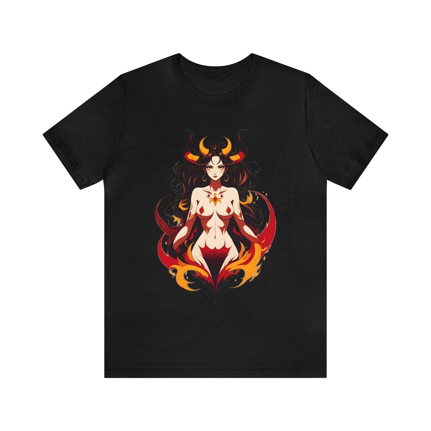 Kǎtōng Piàn - Devil Woman Collection - Ember - Unisex Jersey Short Sleeve Tee Printify