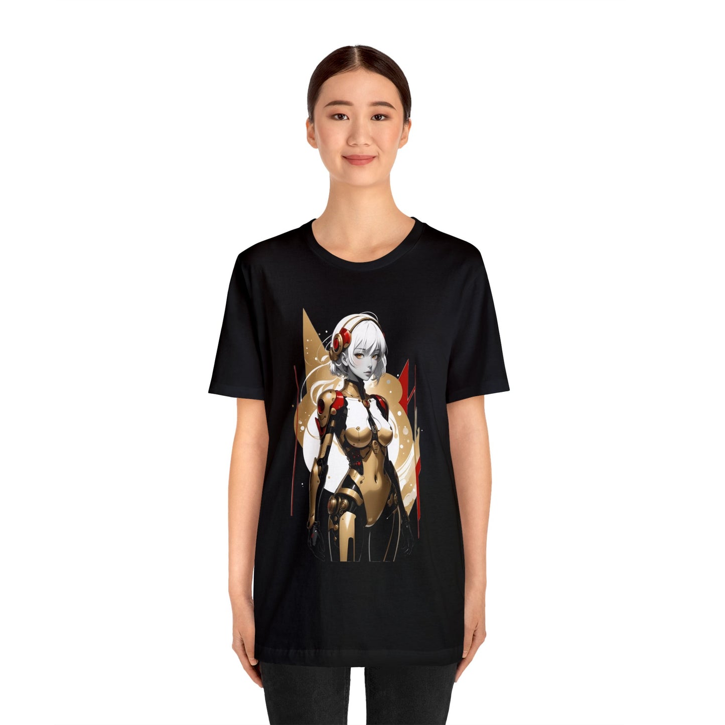 Kǎtōng Piàn - Mecha Girl Collection - Ella - Unisex Jersey Short Sleeve Tee Printify