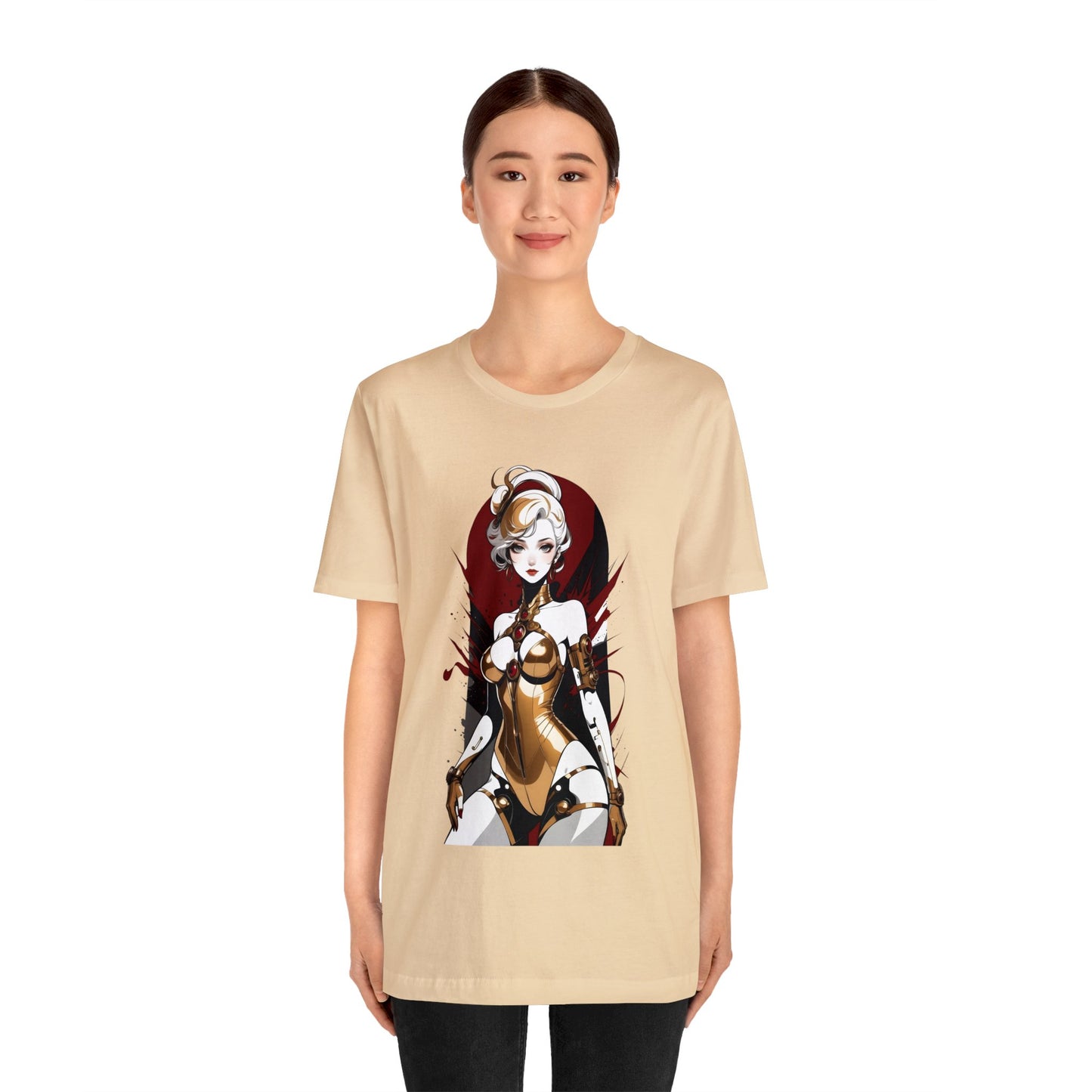Kǎtōng Piàn - Mecha Girl Collection - Violet - Unisex Jersey Short Sleeve Tee Printify