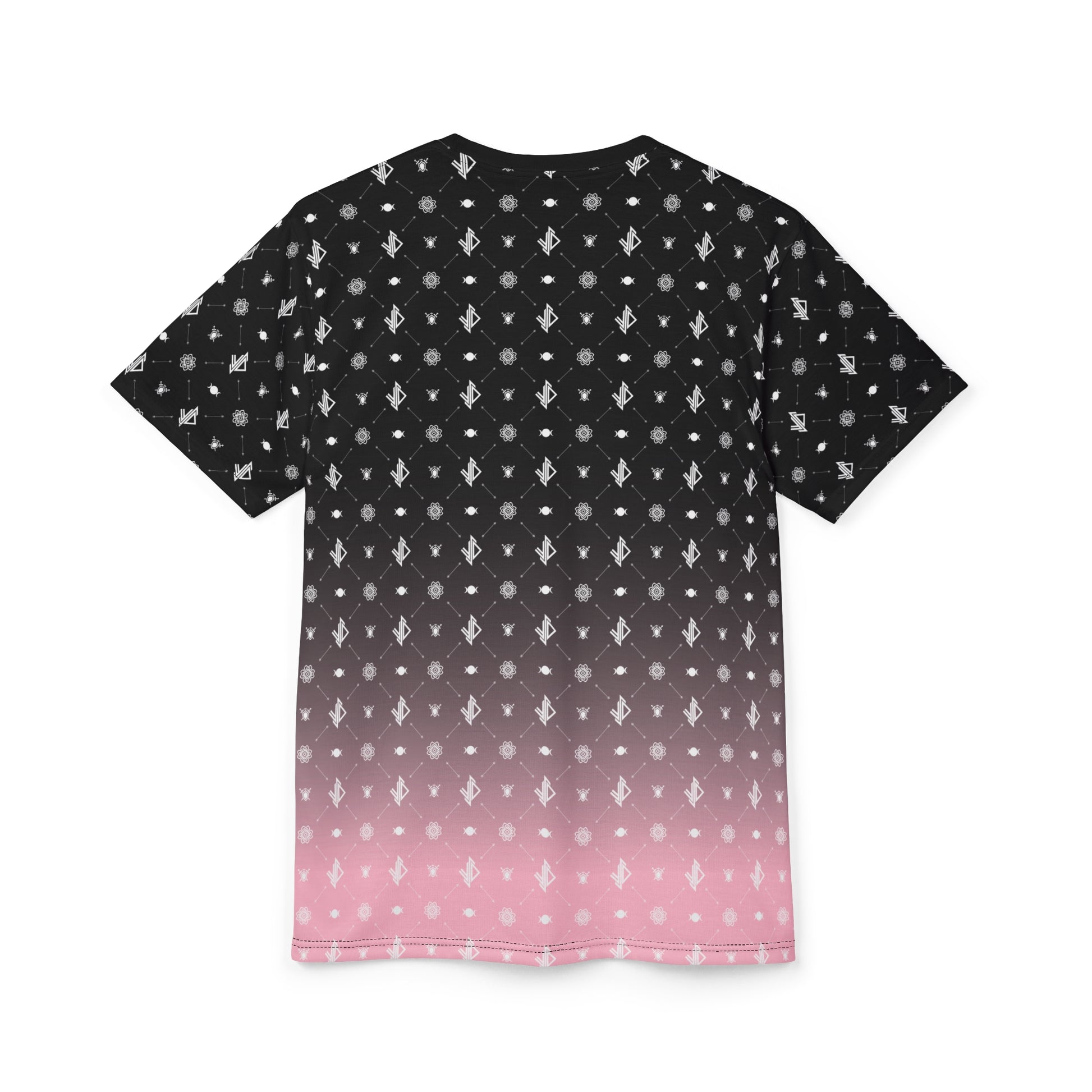 Trendy Unisex Cut & Sew Tee - Stylish Pink Gradient Design for Daily Wear - Verdine Daniels