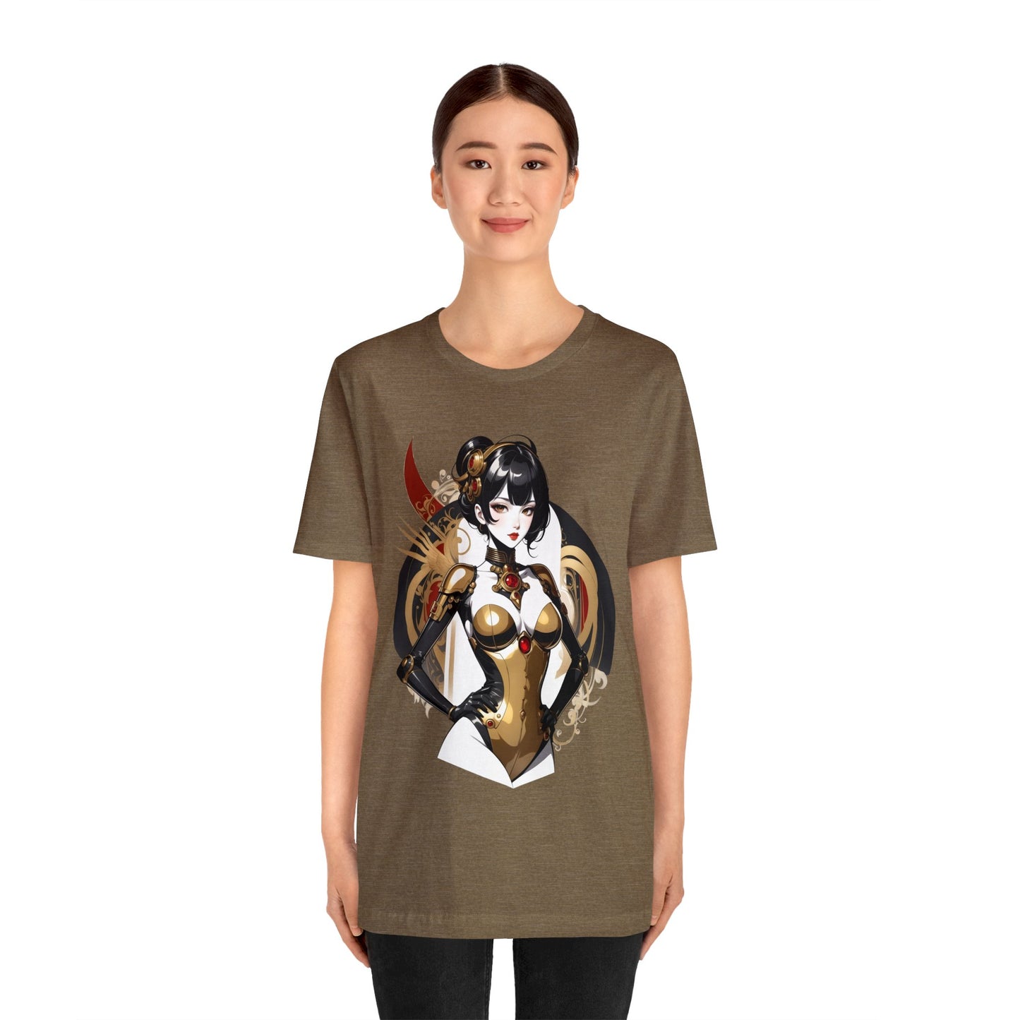 Kǎtōng Piàn - Mecha Girl Collection - Olivia - Unisex Jersey Short Sleeve Tee Printify