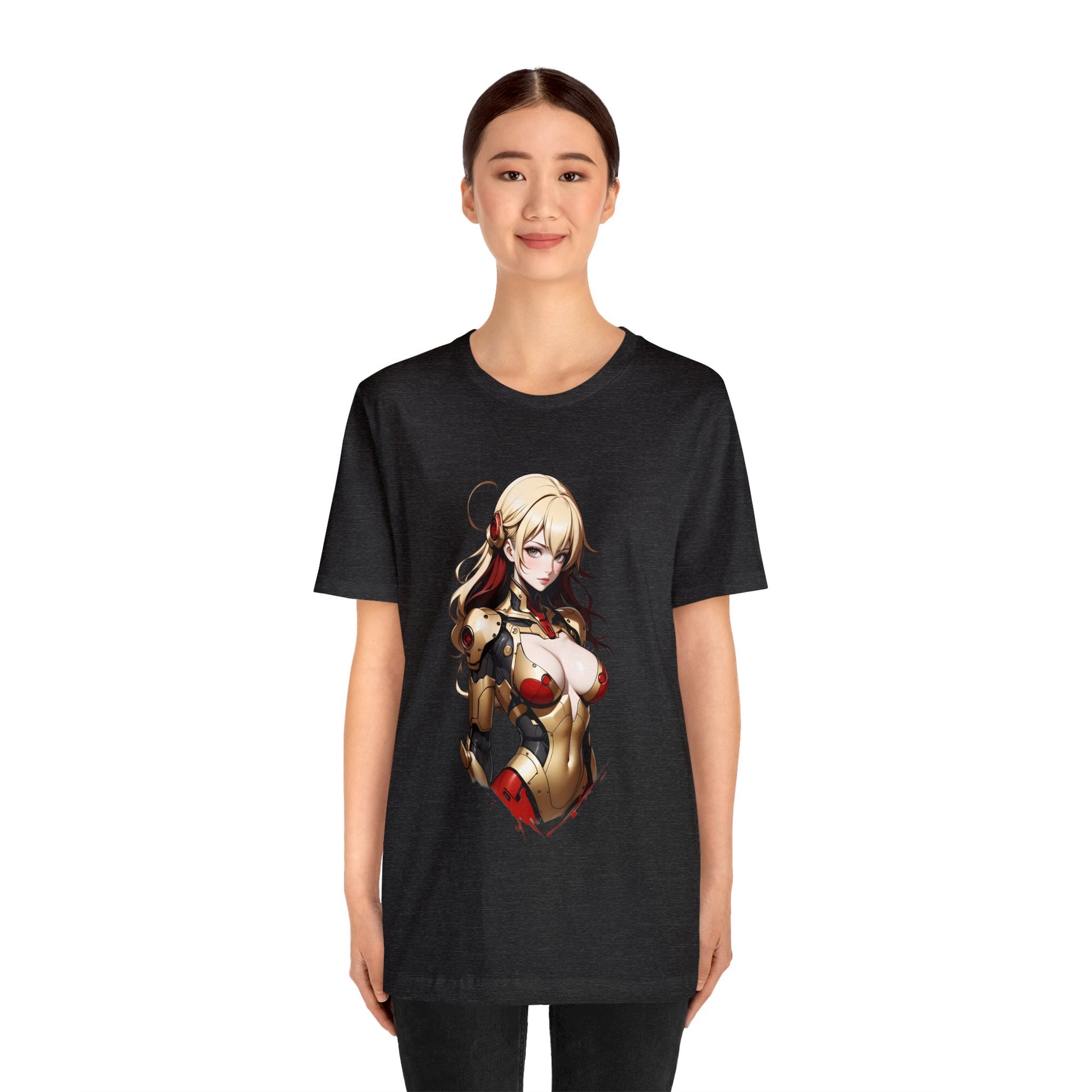 Kǎtōng Piàn - Mecha Girl Collection - Leah - Unisex Jersey Short Sleeve Tee Printify