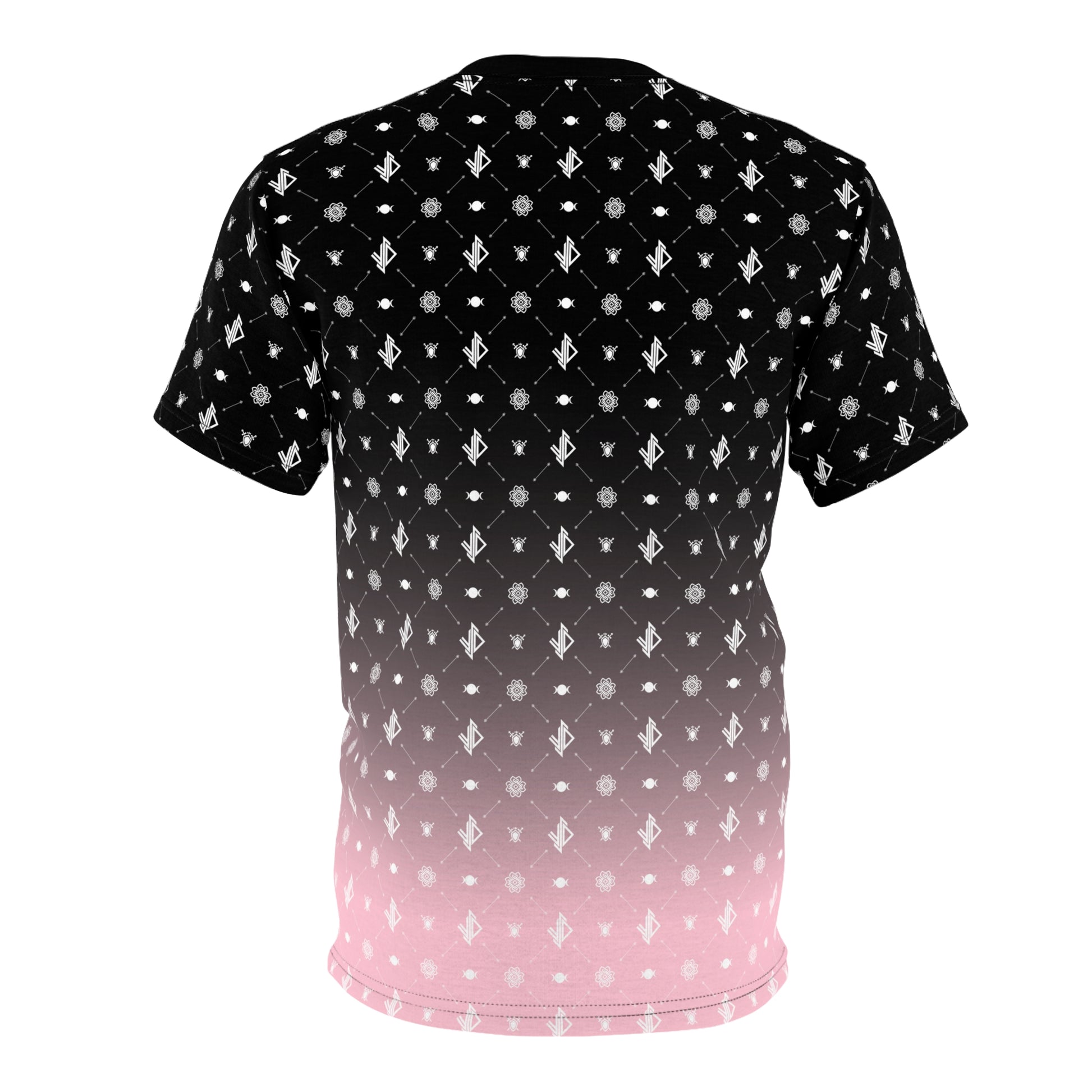 Trendy Unisex Cut & Sew Tee - Stylish Pink Gradient Design for Daily Wear - Verdine Daniels