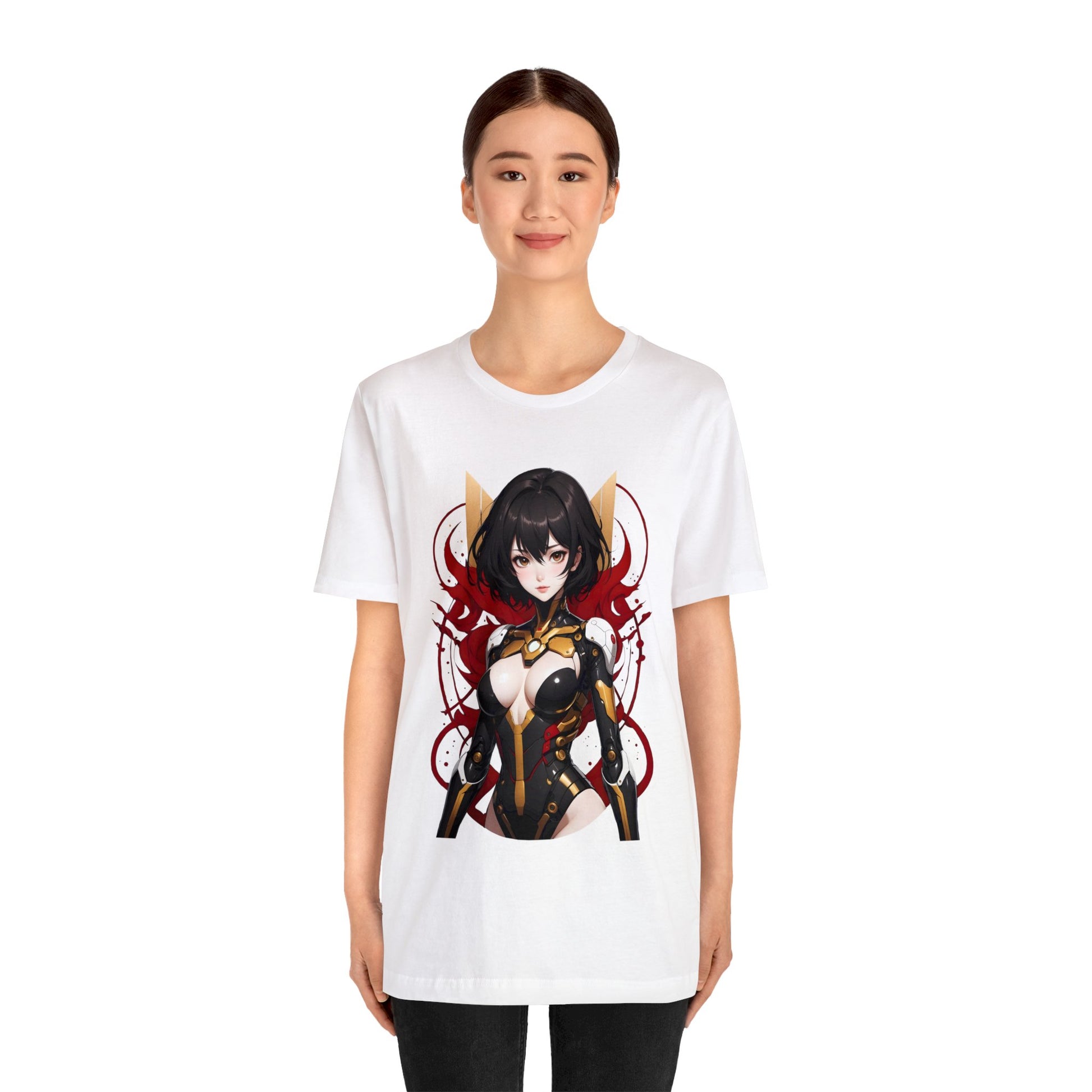 Kǎtōng Piàn - Mecha Girl Collection - Abigail - Unisex Jersey Short Sleeve Tee Printify