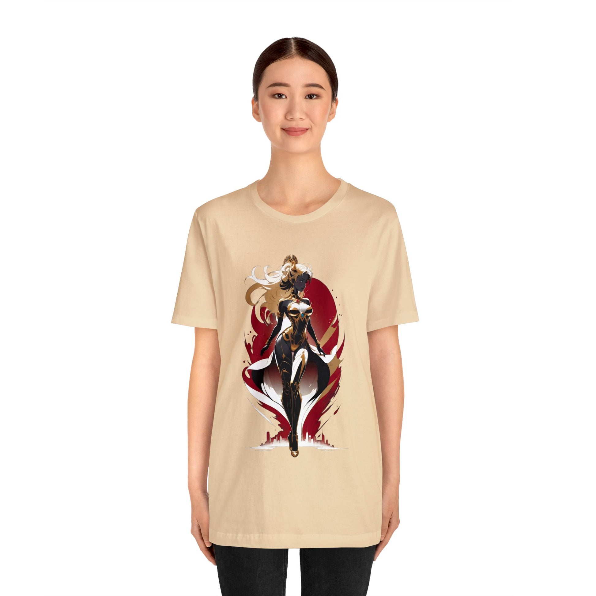 Kǎtōng Piàn - Mecha Girl Collection - Lucy - Unisex Jersey Short Sleeve Tee Printify