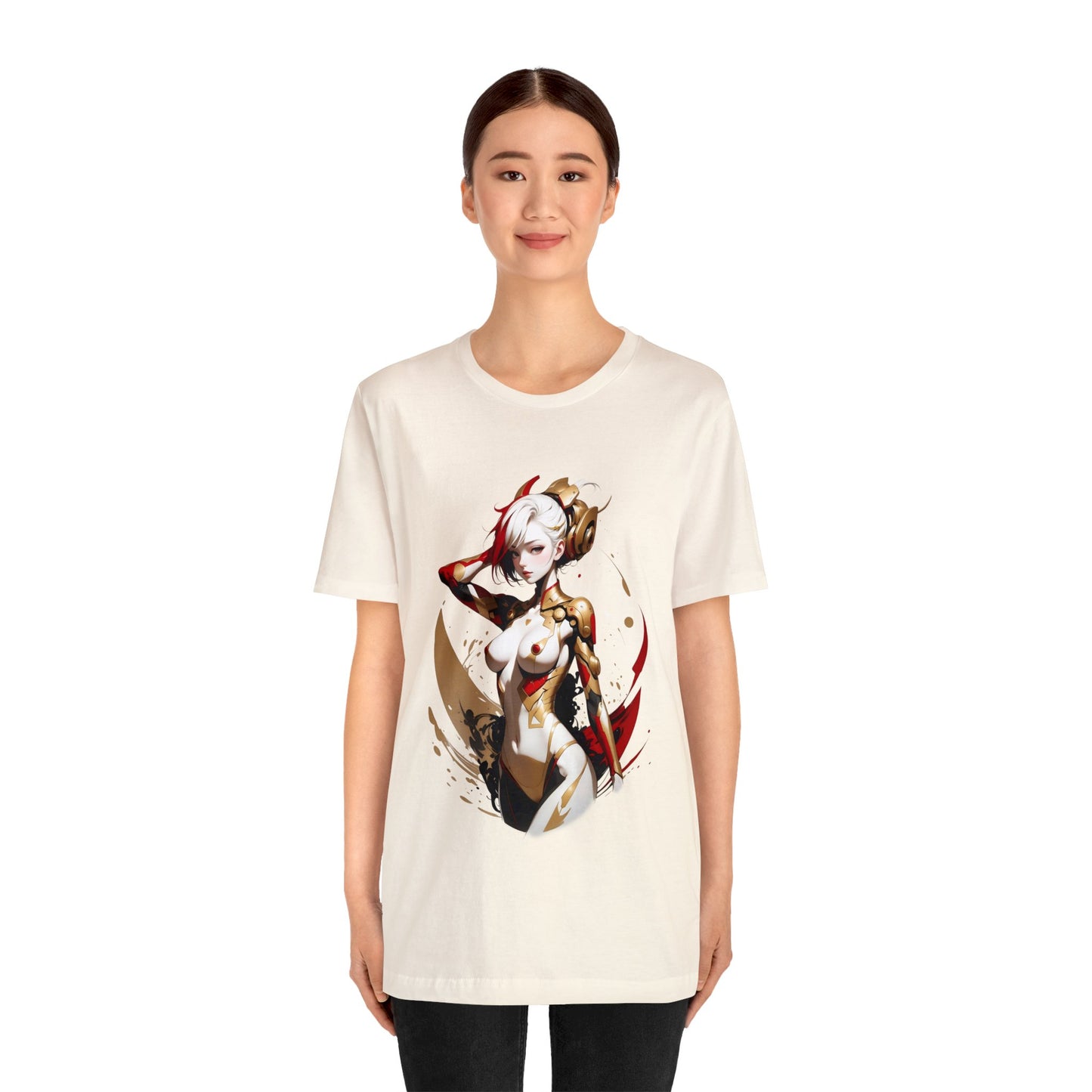 Kǎtōng Piàn - Mecha Girl Collection - Ruby - Unisex Jersey Short Sleeve Tee Printify