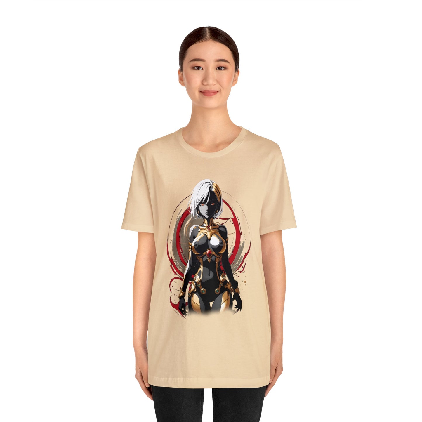 Kǎtōng Piàn - Mecha Girl Collection - Layla - Unisex Jersey Short Sleeve Tee Printify