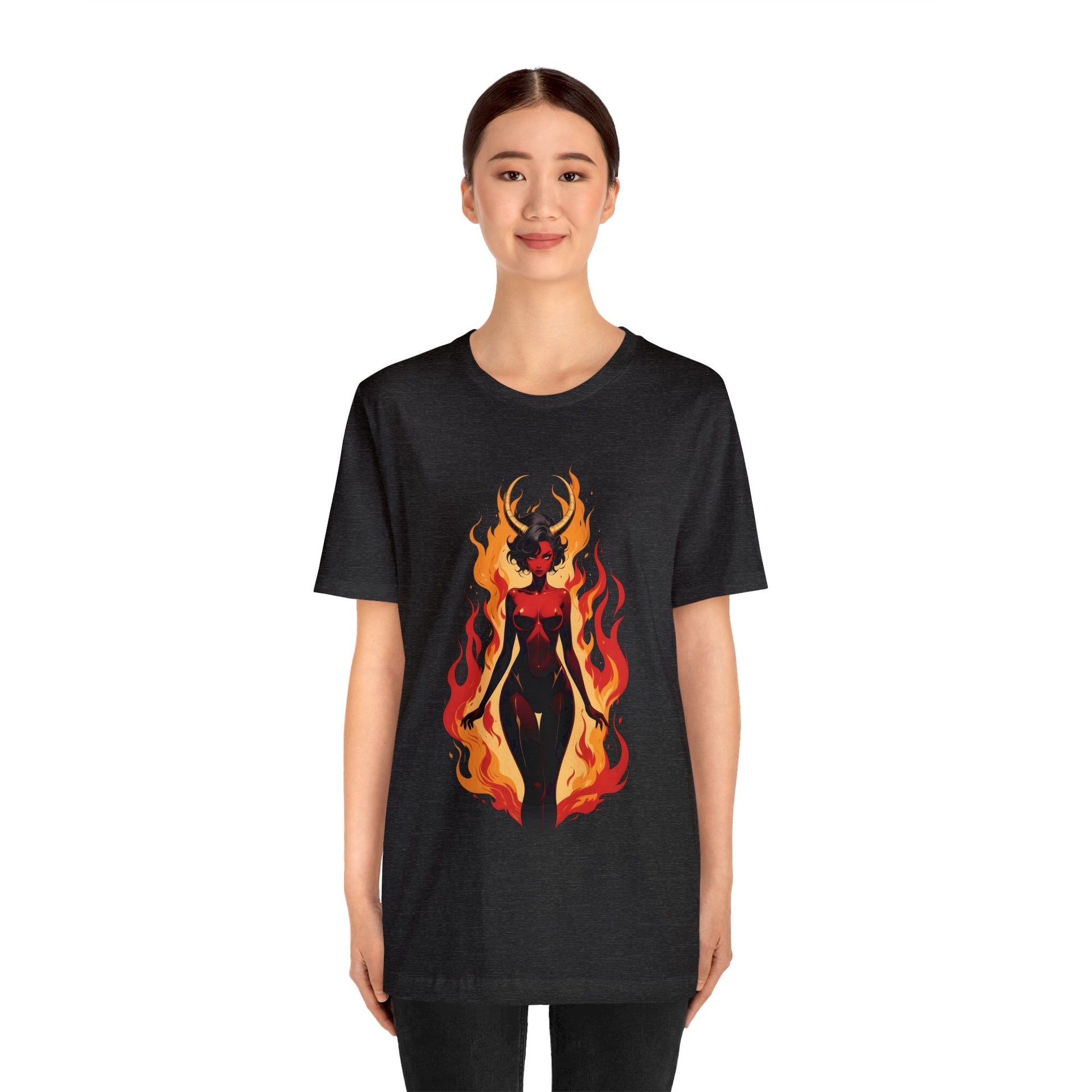 Kǎtōng Piàn - Devil Woman Collection - Drusilla - Unisex Jersey Short Sleeve Tee Printify