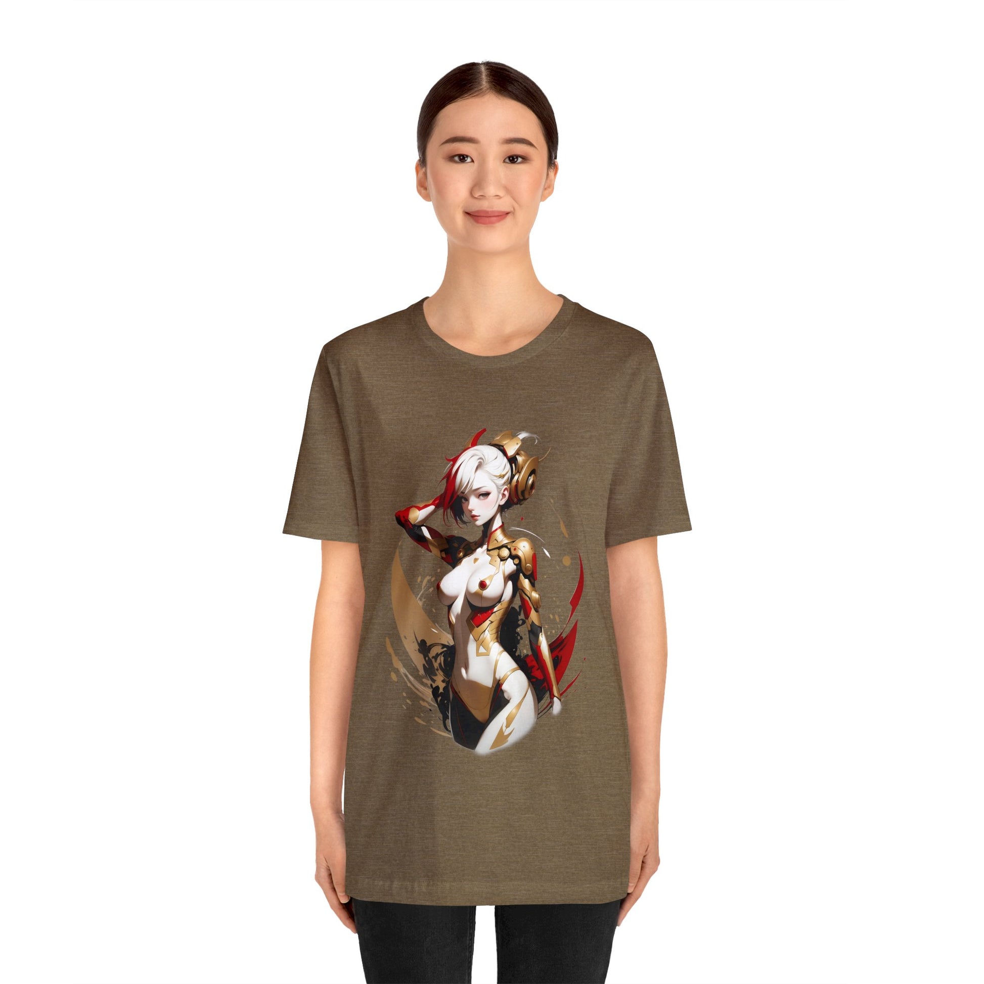Kǎtōng Piàn - Mecha Girl Collection - Ruby - Unisex Jersey Short Sleeve Tee Printify
