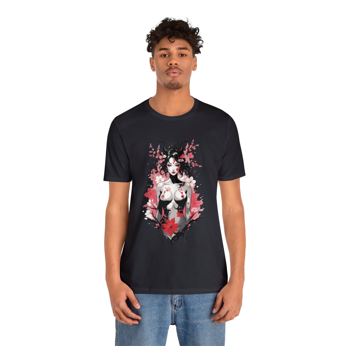 Kǎtōng Piàn - Oni Collection - Hannya - Unisex Jersey Short Sleeve Tee Printify