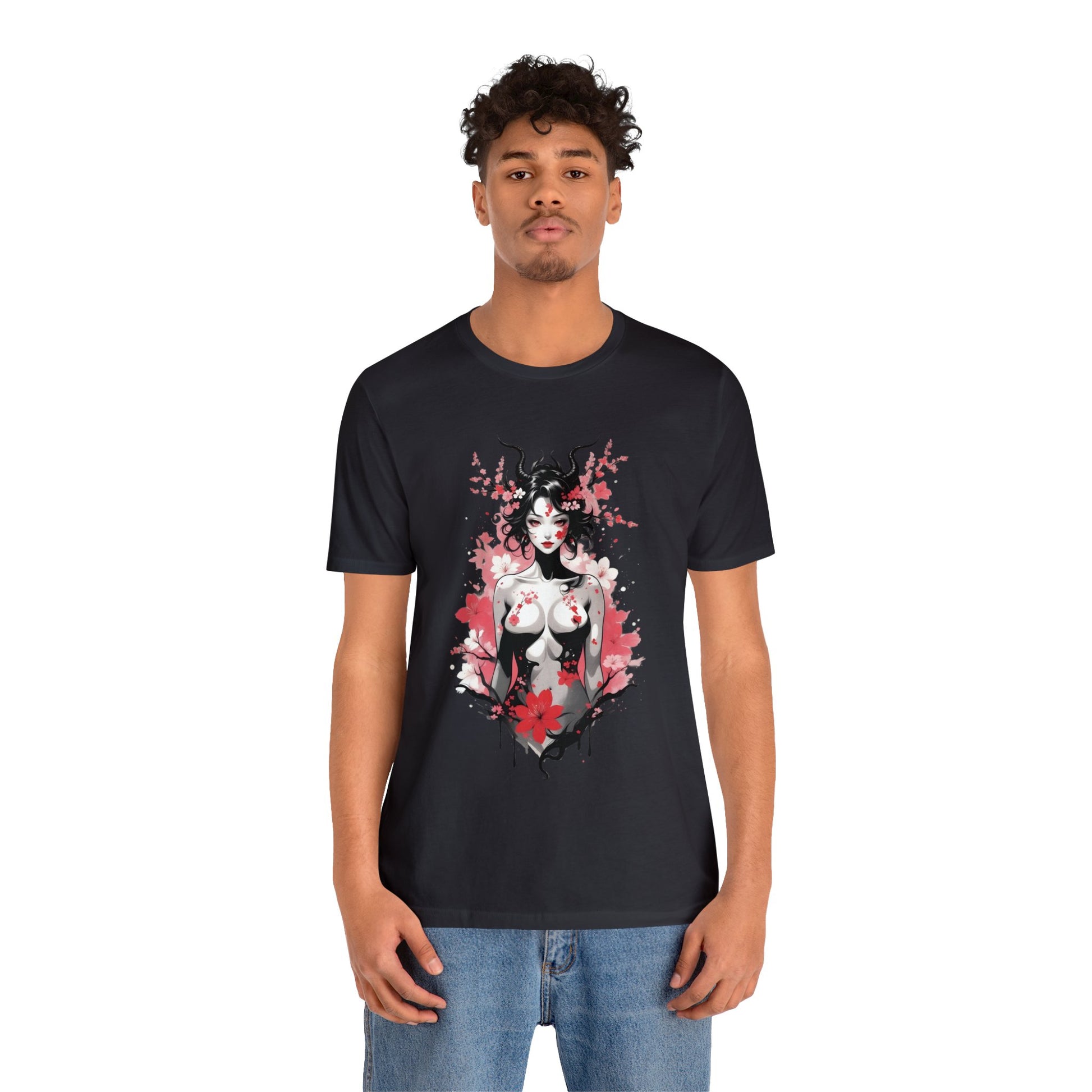 Kǎtōng Piàn - Oni Collection - Hannya - Unisex Jersey Short Sleeve Tee Printify