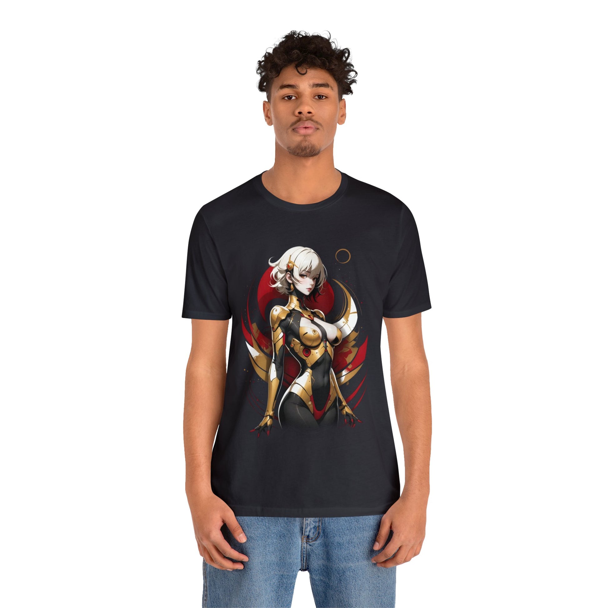 Kǎtōng Piàn - Mecha Girl Collection - Emily - Unisex Jersey Short Sleeve Tee Printify